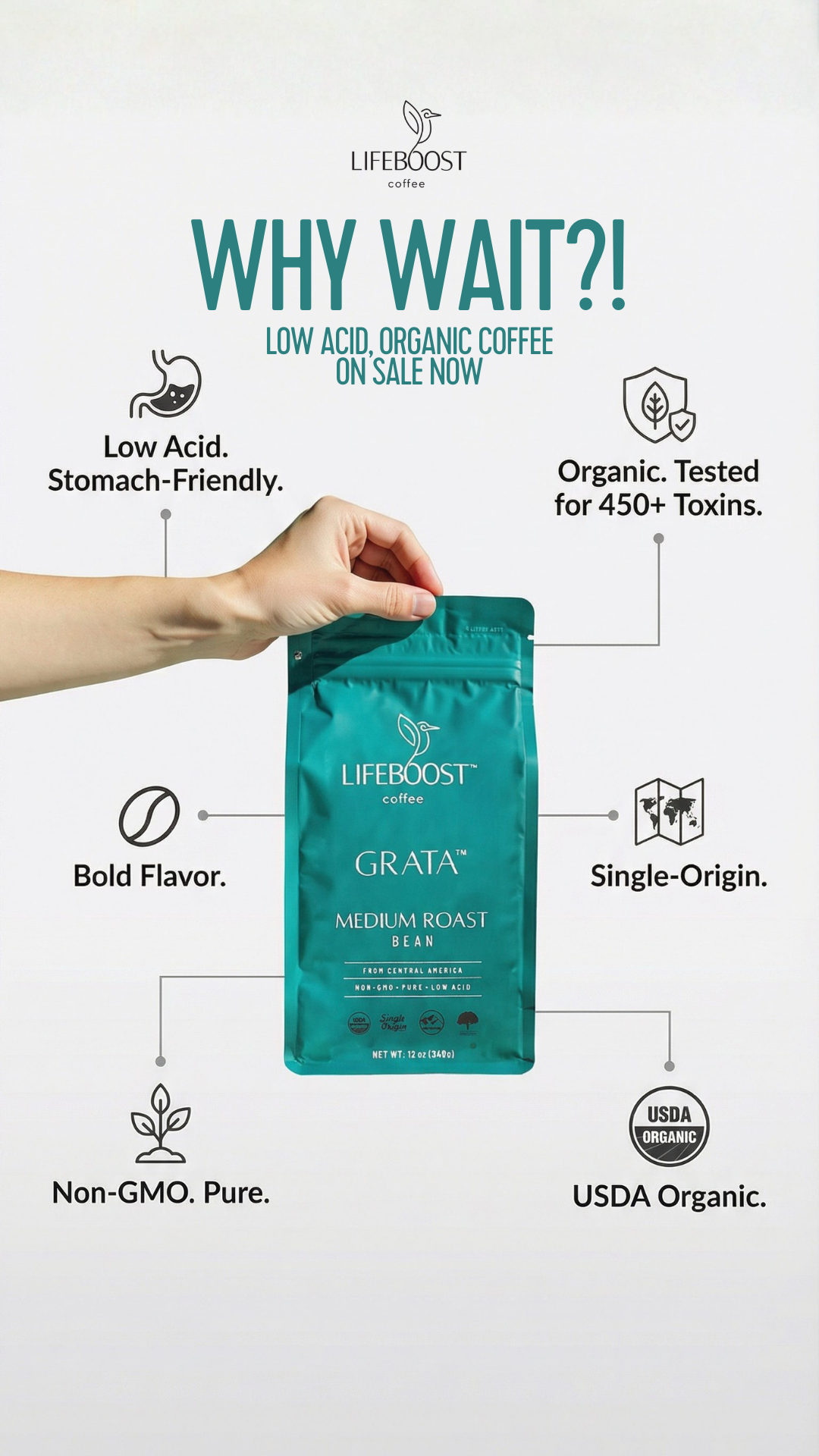 Lifeboost Coffee Facebook ad