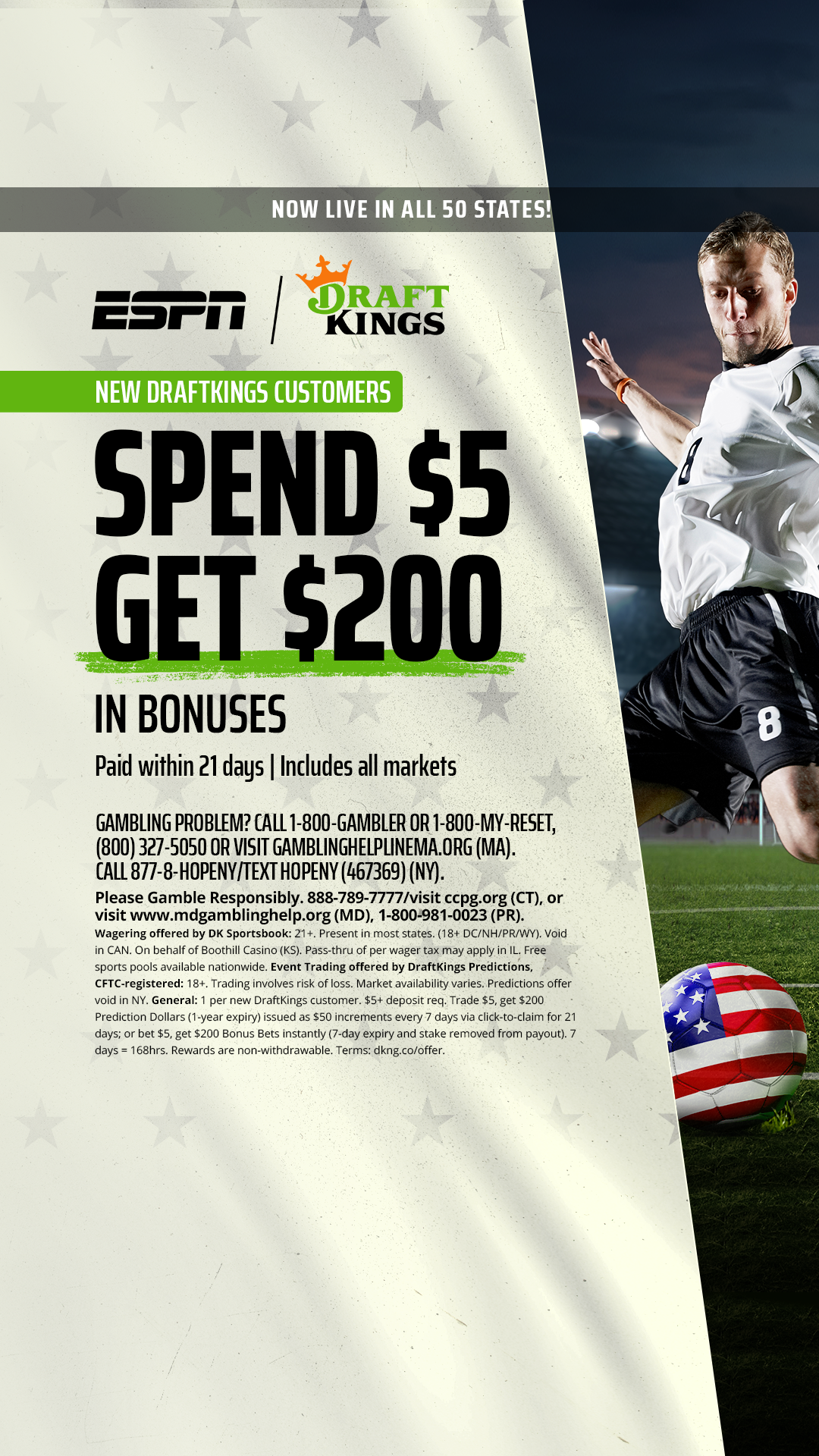 DraftKings Sports Facebook ad