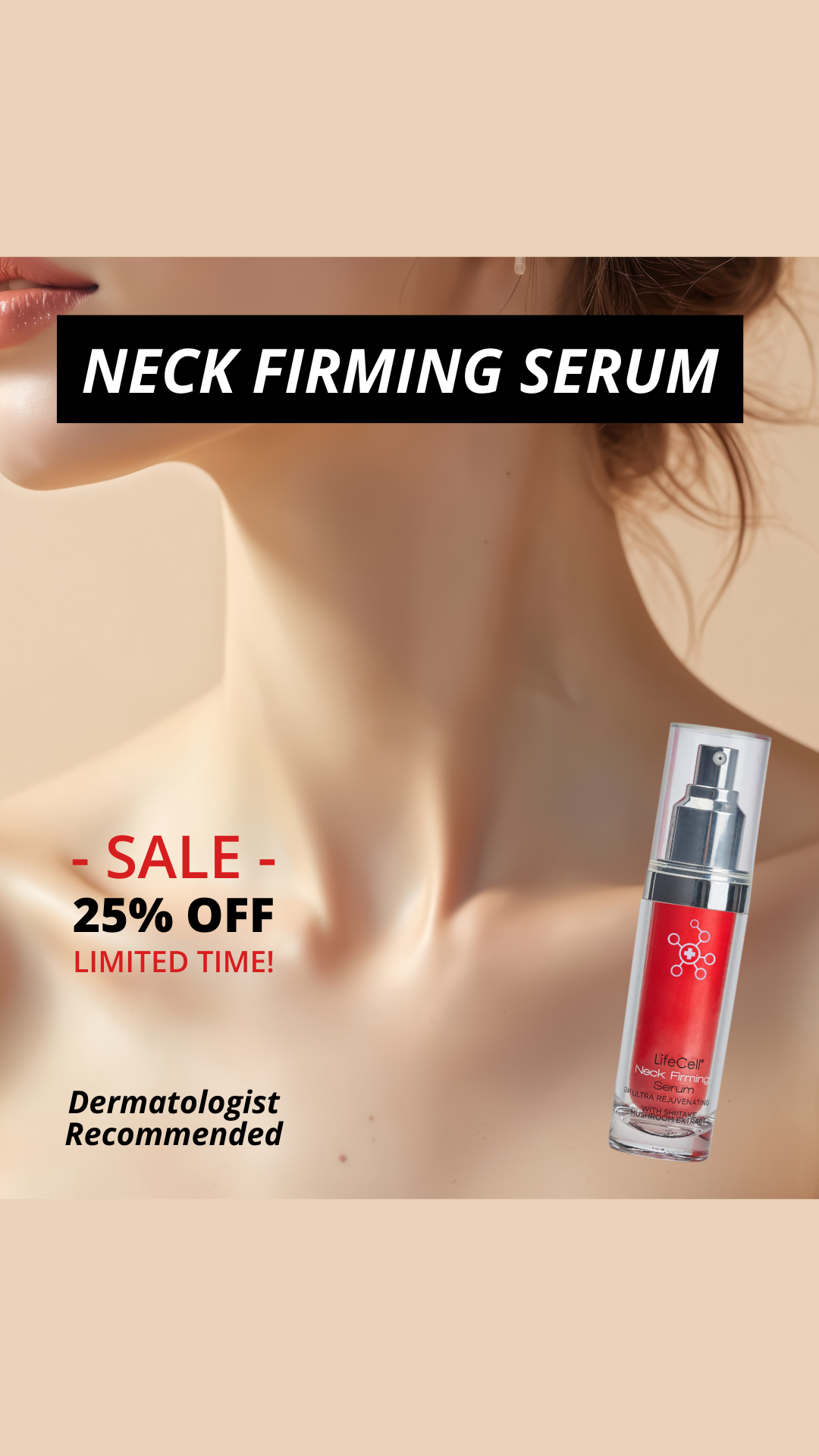 LifeCell Neck Serum Facebook ad