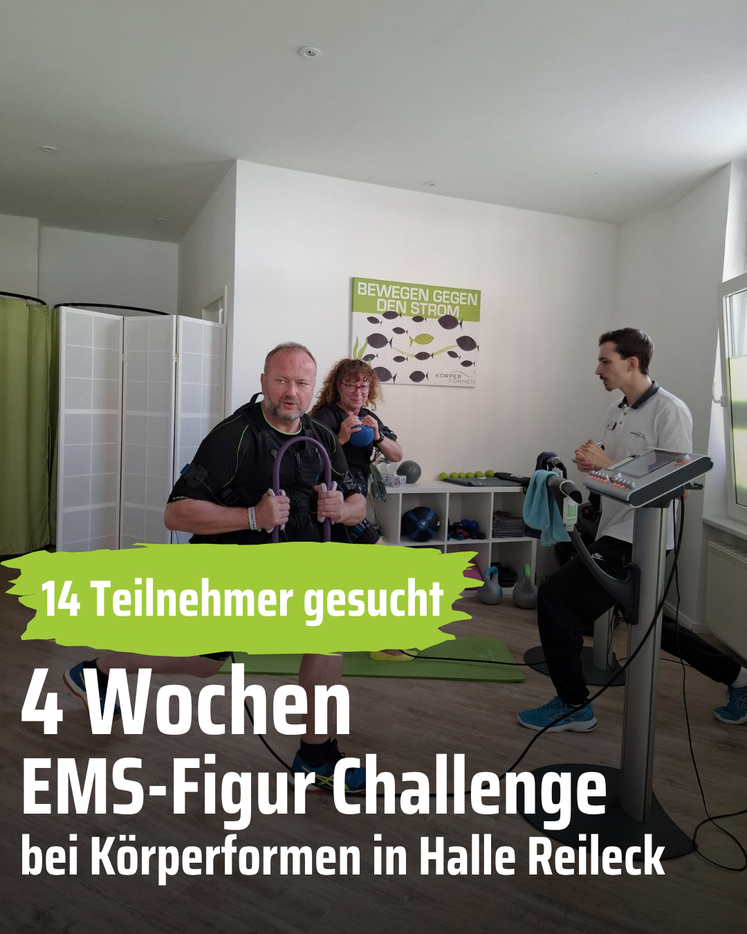 Körperformen Halle Reileck - EMS Gesundheitsstudio Facebook ad: 4 Wochen EMS Figur Challenge