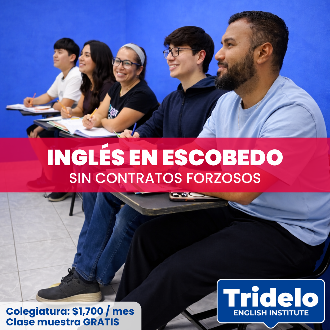 Tridelo Facebook ad: Cursos de inglés en Escobedo.