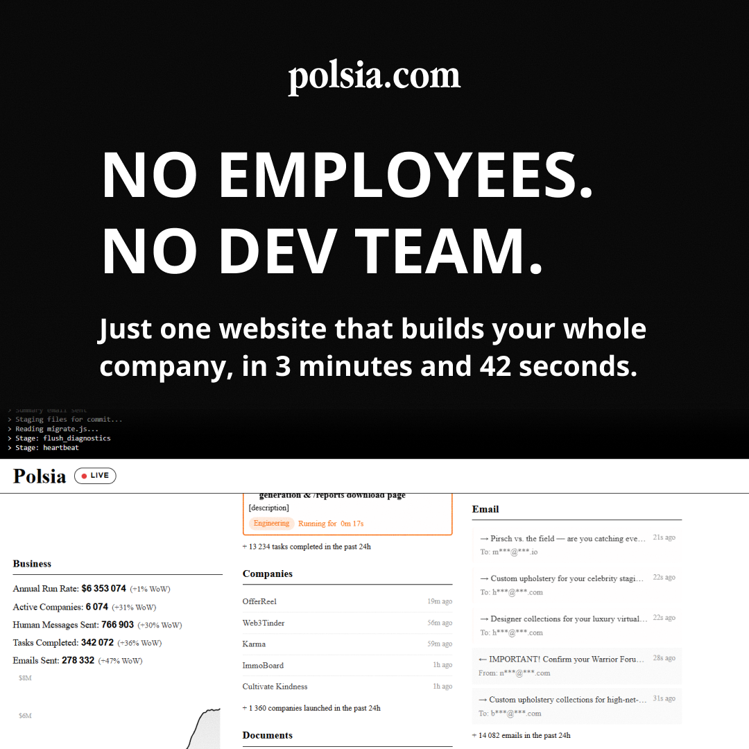 Polsia AI Facebook ad
