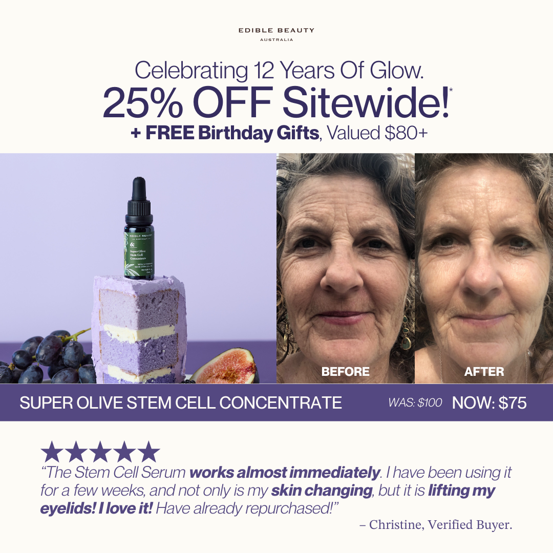 Edible Beauty Australia Facebook ad: 25% OFF SITEWIDE + FREE GIFTS