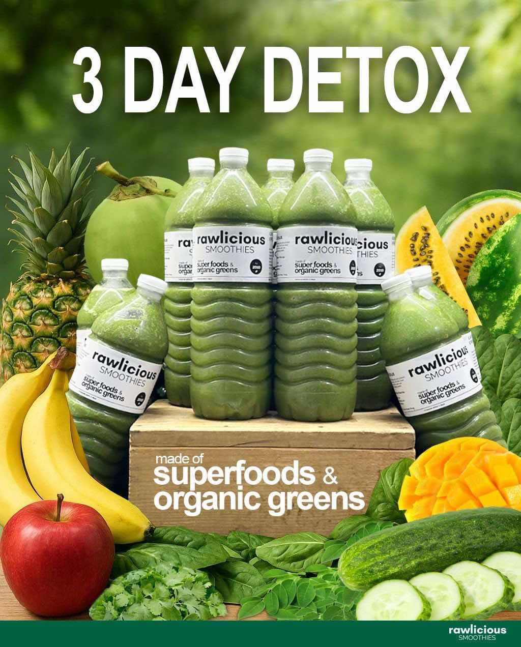 Rawlicious Smoothies Detox Facebook ad: Order Now