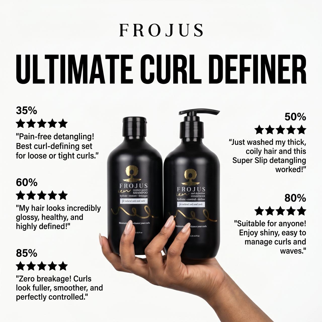 Frojus - Curly Hair Products Facebook ad: Your best curls start here.