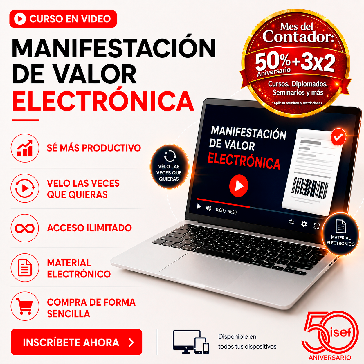 ISEF -  Instituto Superior de Estudios Fiscales A.C. Facebook ad