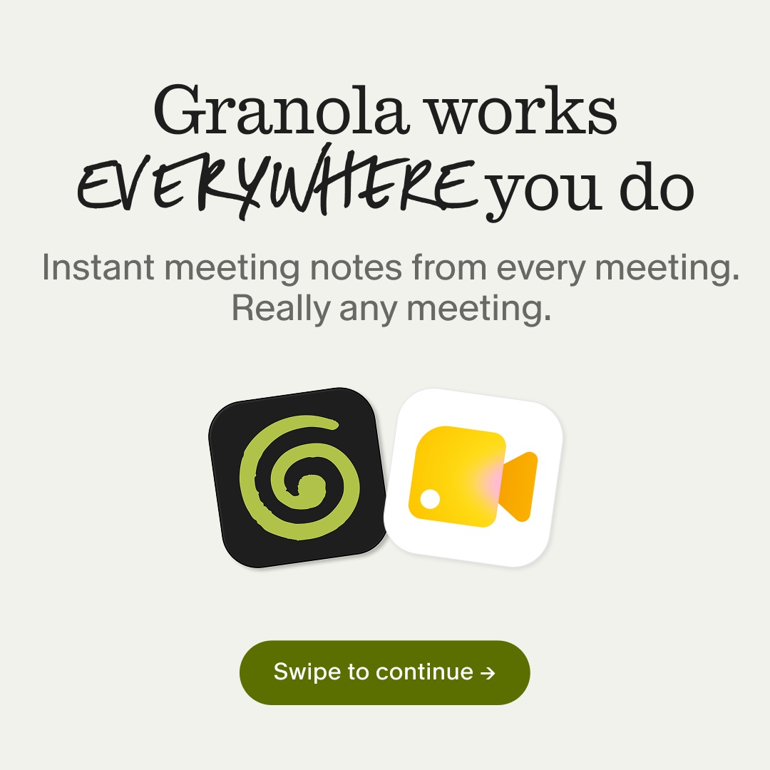Granola - AI notepad Facebook ad