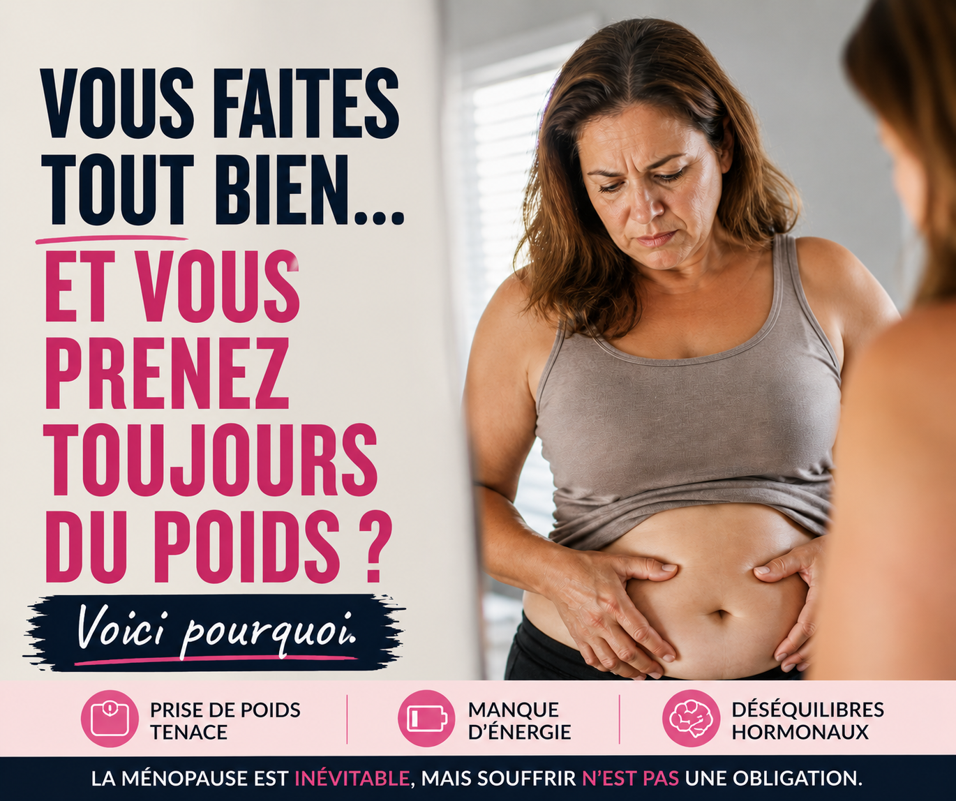 Tanya Auger Nutrition Facebook ad: Pourquoi votre corps réagit différemment après 40 ans.