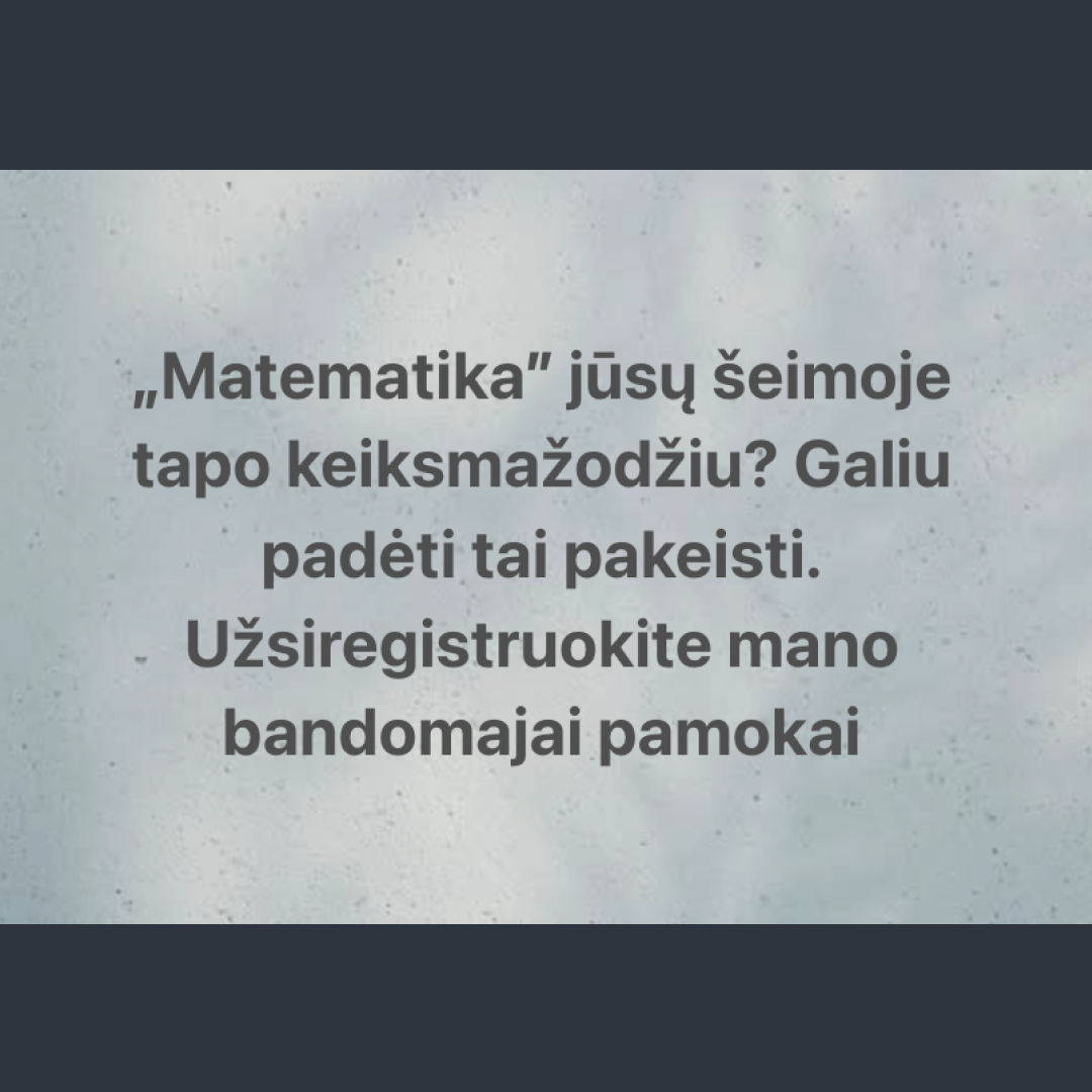 Matematikos korepetitorius Arnas Facebook ad: Išankstinė registracija