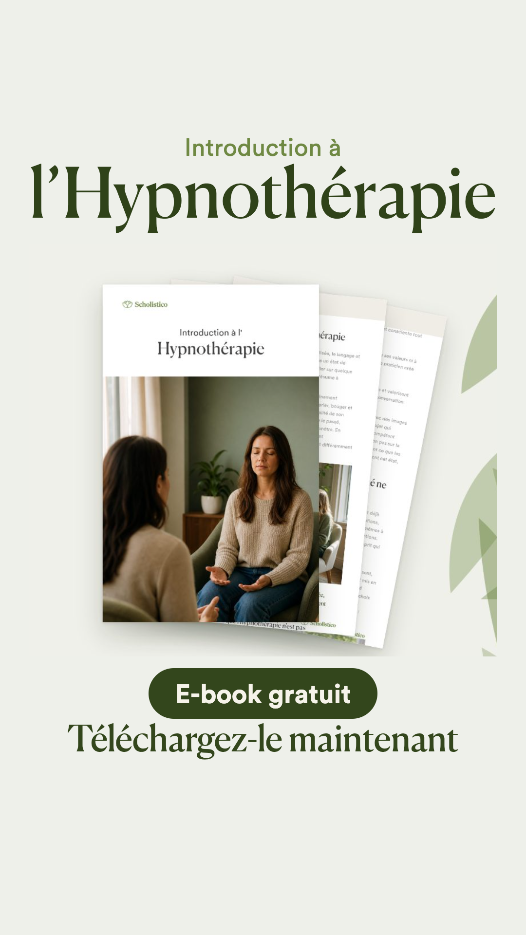 Scholistico en Français Facebook ad: [GRATUIT] Intro à l’hypnothérapie