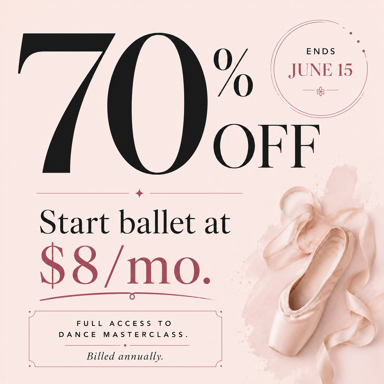 Dance Masterclass Facebook ad