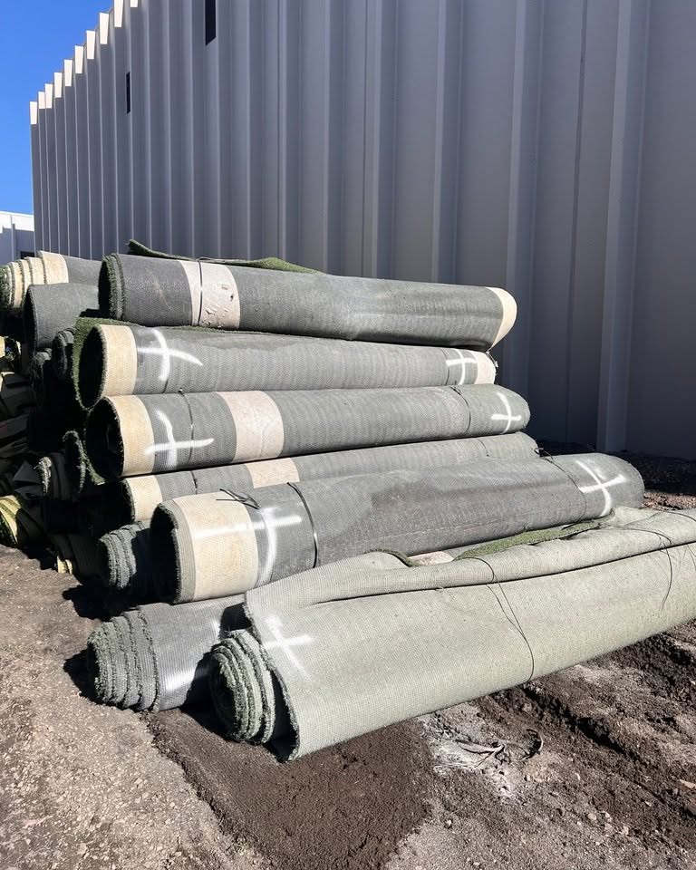 Sarah Miller Facebook ad: Lawn Goals Without the Cost, Used Turf, Huge Savings