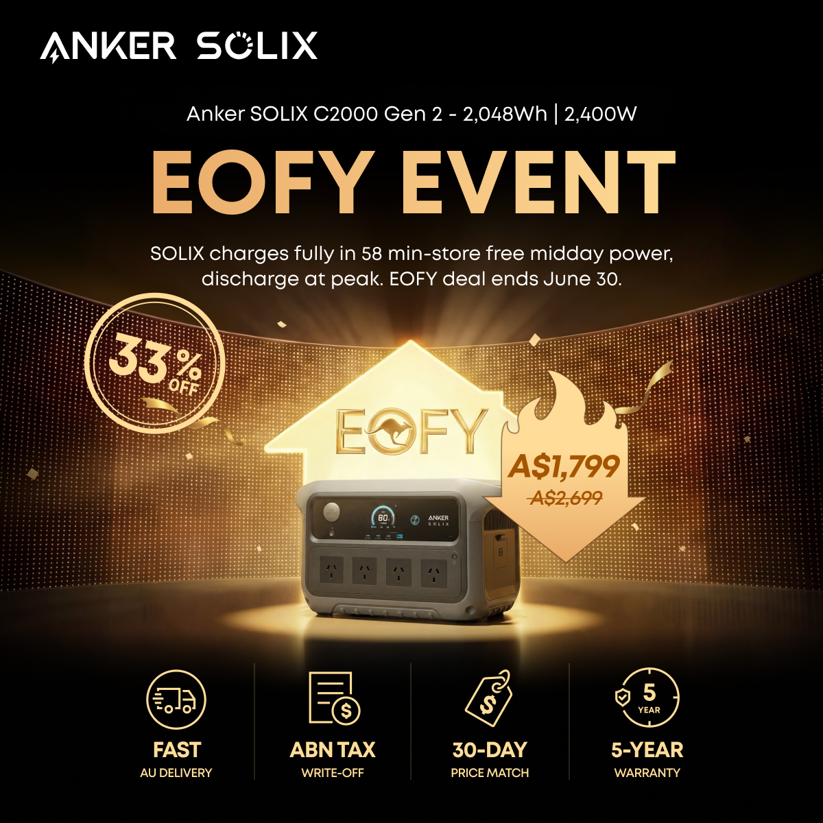 Anker SOLIX Facebook ad