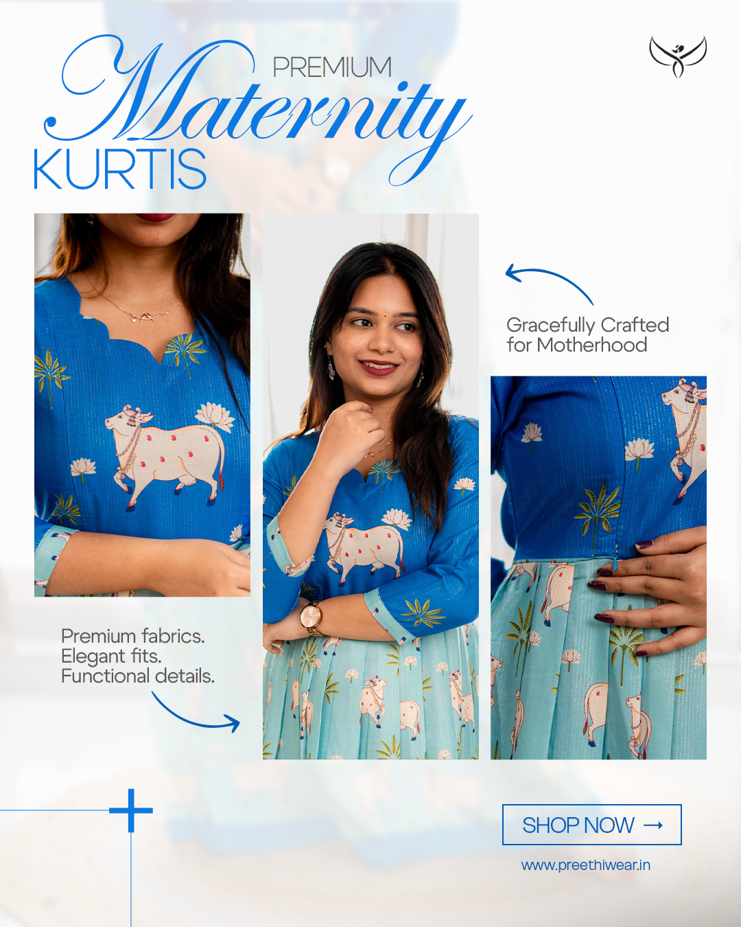 Preethiwear Facebook ad: Discover the Perfect Maternity Kurti Collection