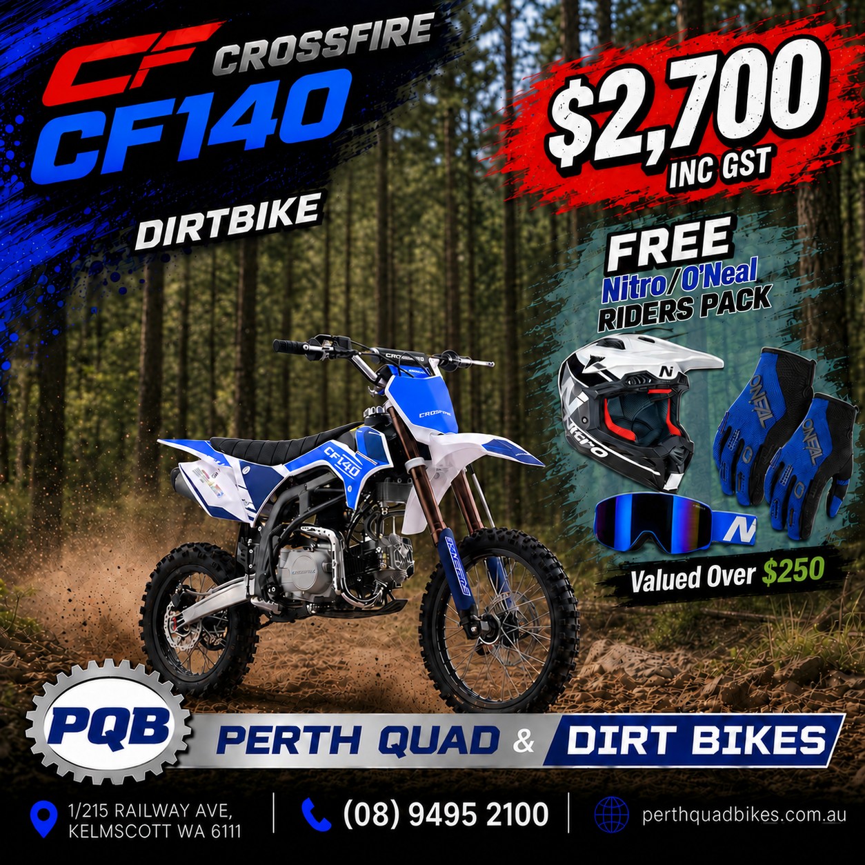 Perth Quad Bikes Facebook ad from Sep 3, 2026