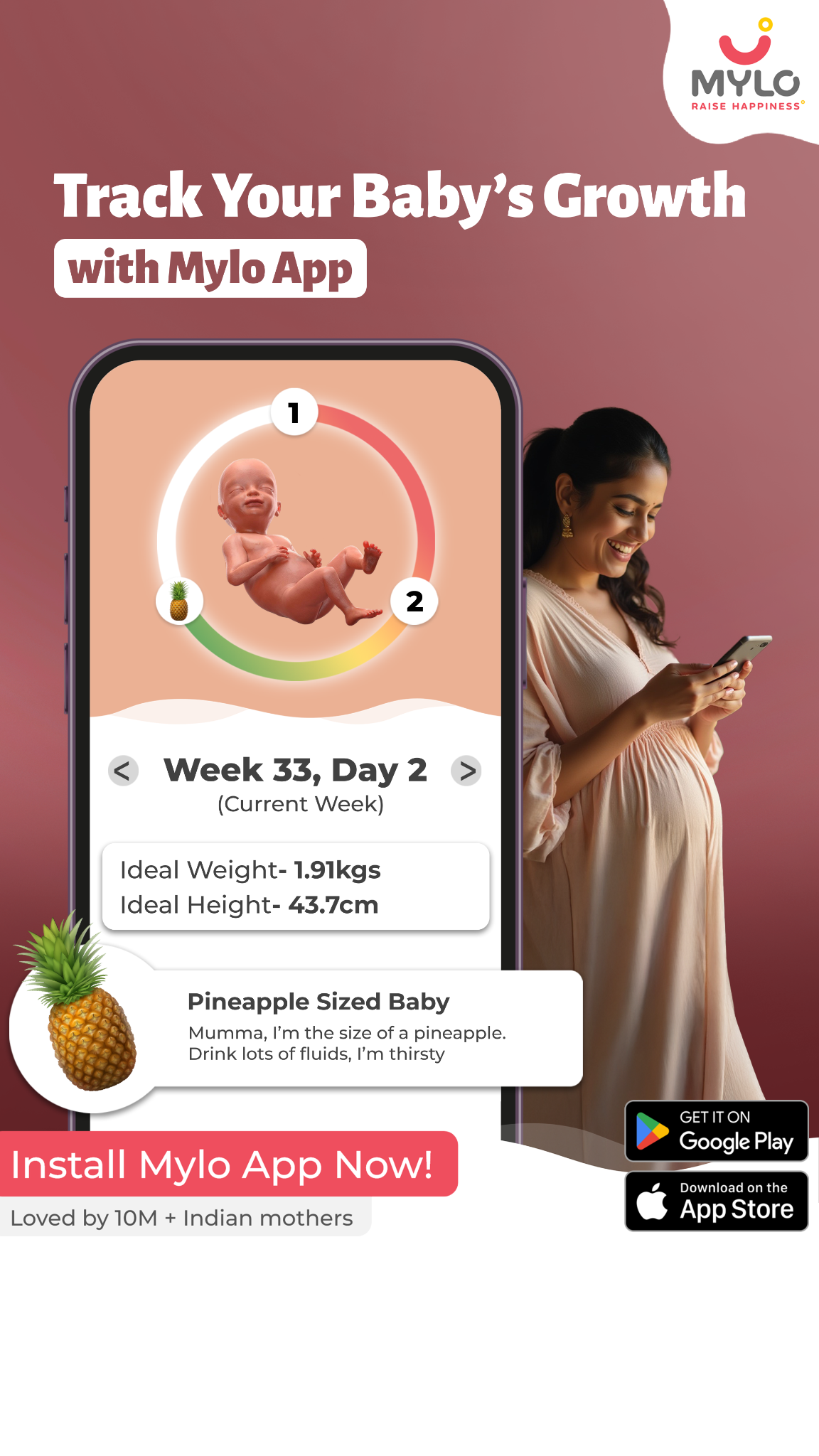 Mylo - Pregnancy & Baby App Facebook ad