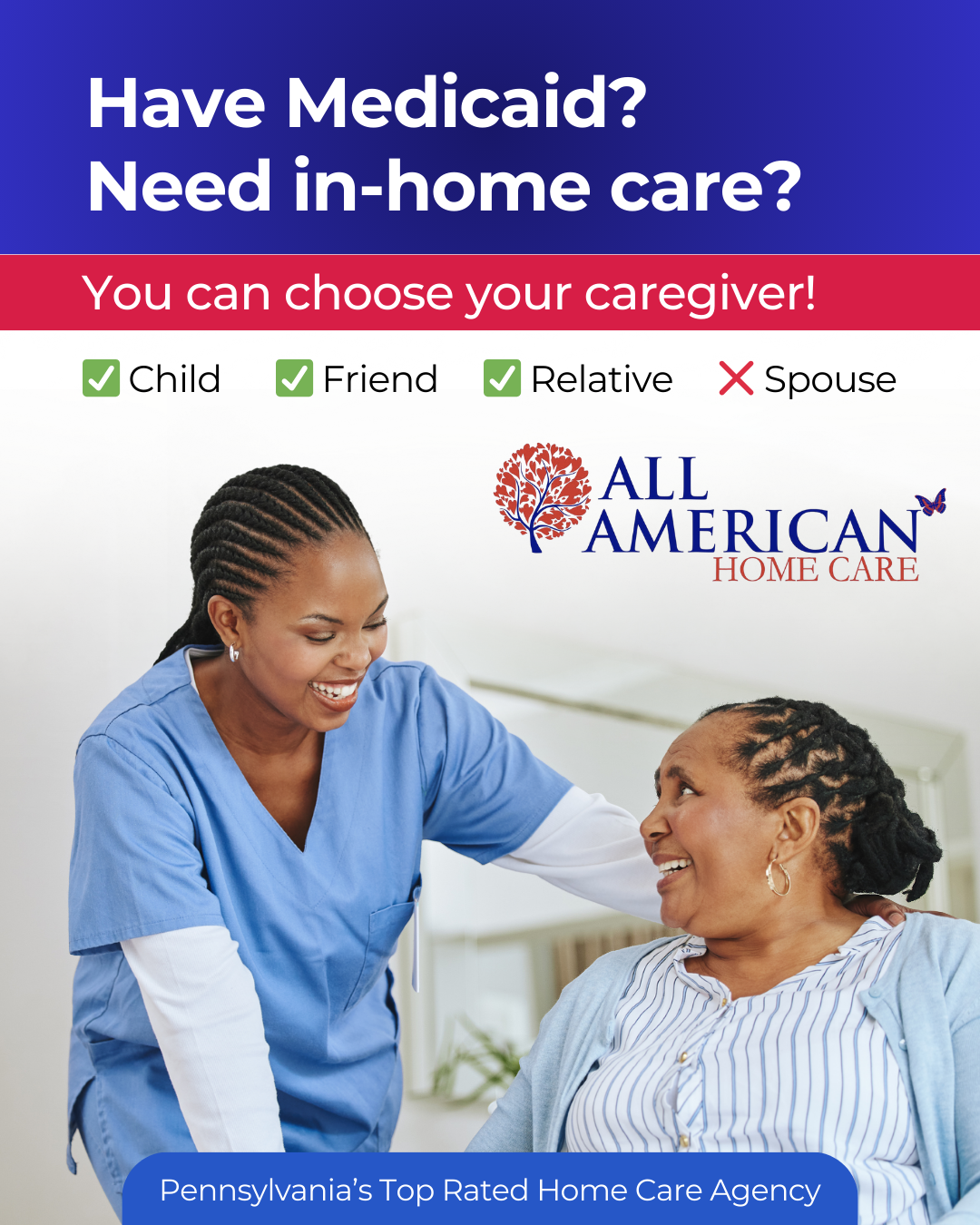 All American Home Care LLC Facebook ad: See If You Qualify for Medicaid Home Care in PA, Check…