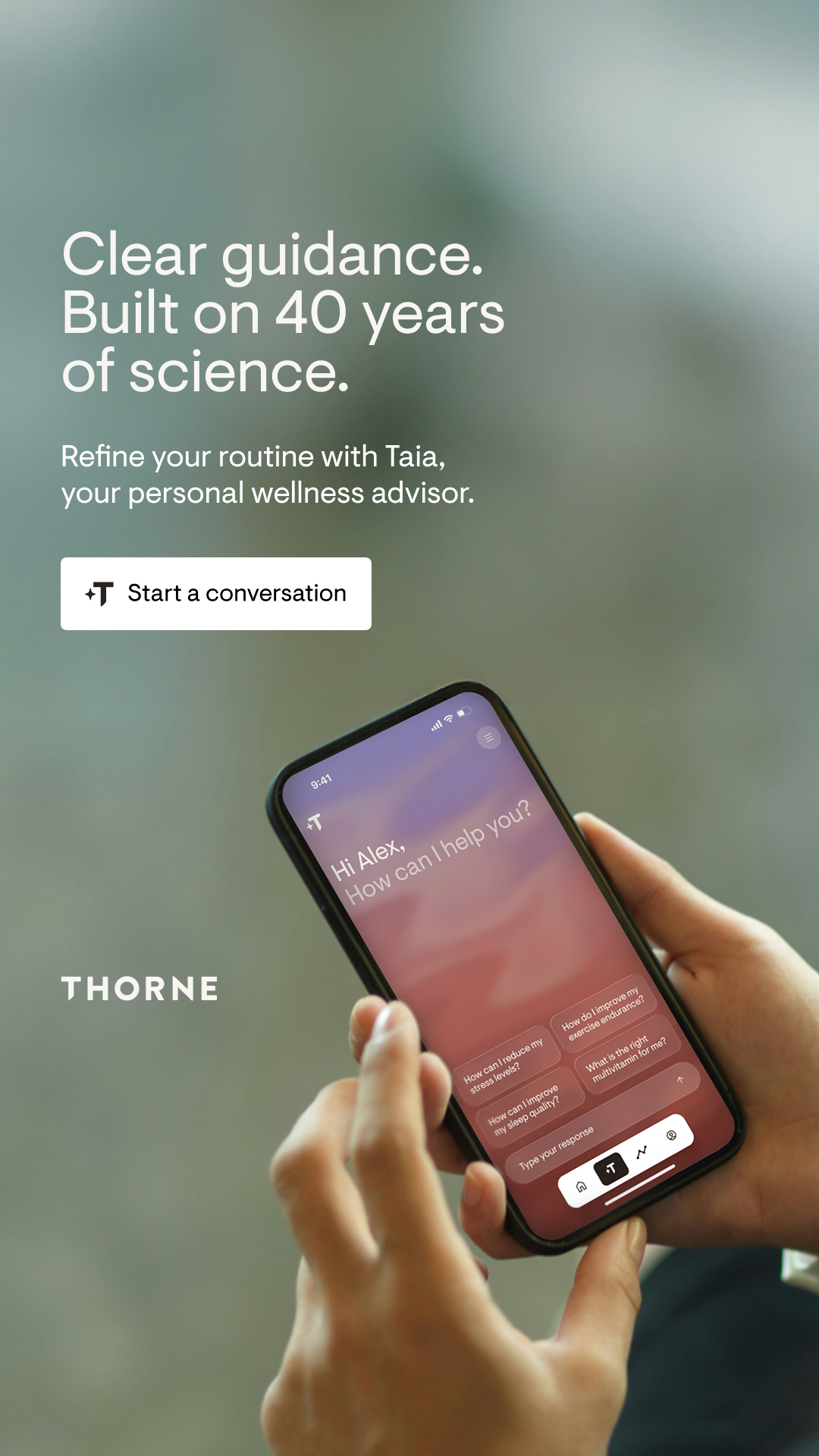 Thorne Facebook ad