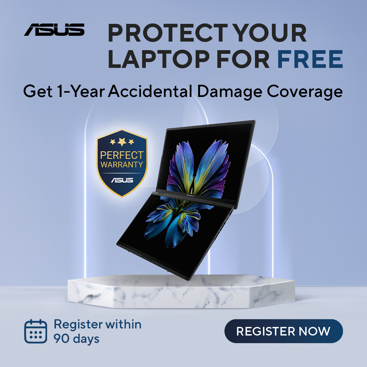 ASUS Facebook ad: Accidents happen. We've got you covered!