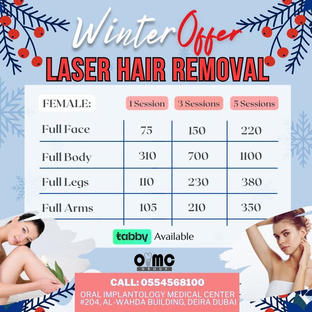 Oimc Group Facebook ad: This Winter get amazing discounts on Laser Hair…