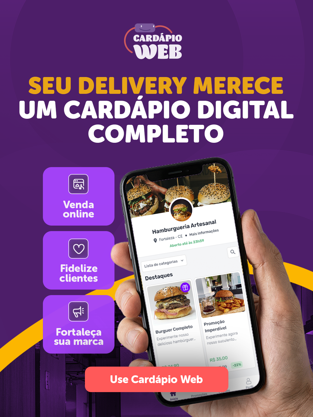 Cardápio Web Facebook ad