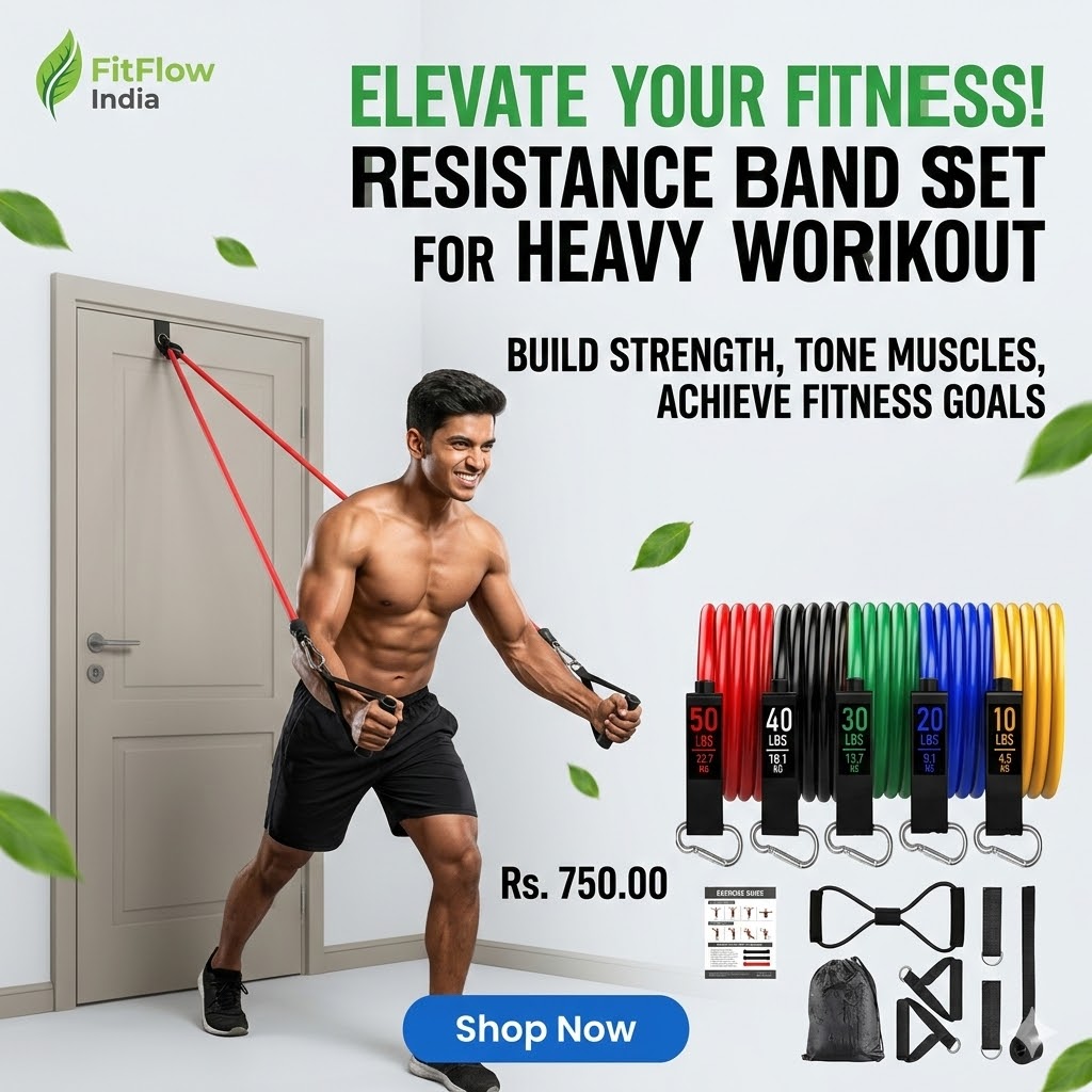 FitFlow India Facebook ad: Premium Fitness Equipment | 15% OFF First Order