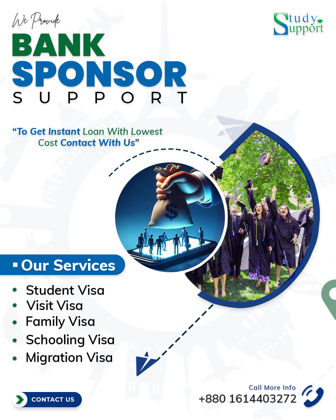 Study Support BD Facebook ad: ভিসার জন্য ব্যাংক স্টেটমেন্ট ও স্পন্সরশিপ সাপোর্ট