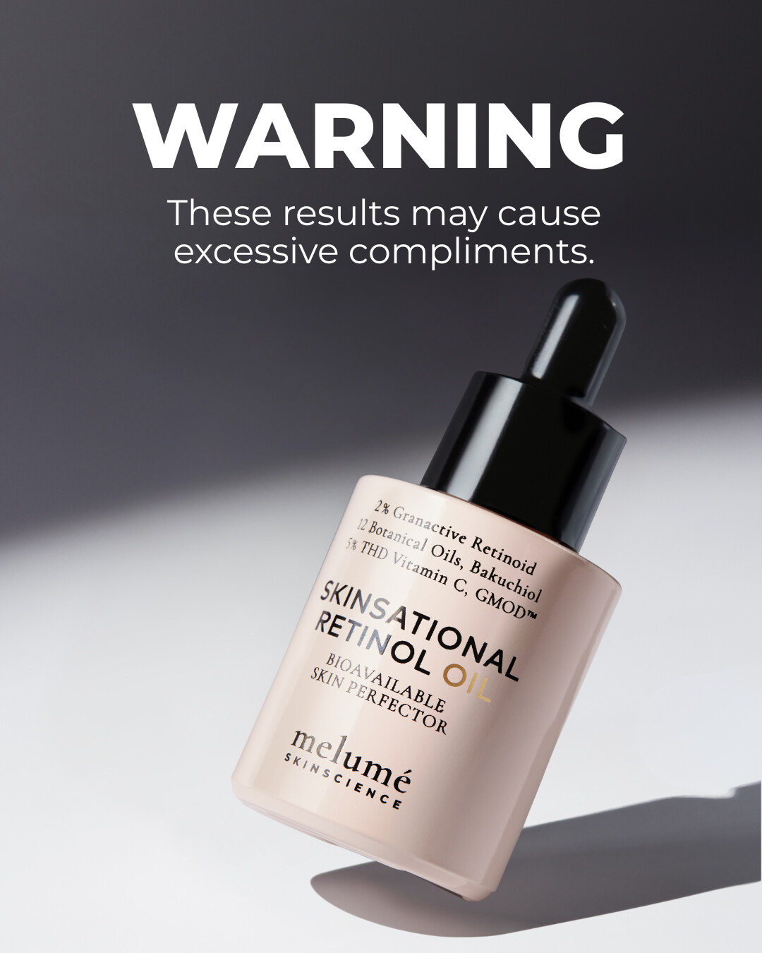 Melumé Skinscience Facebook ad: They’ll ask what you’re using.