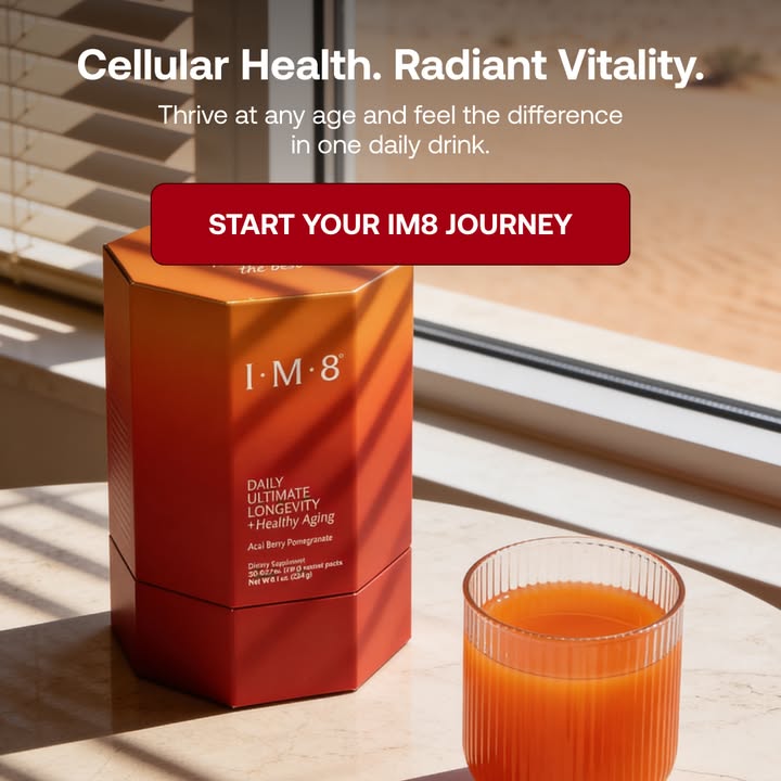 IM8 Global Facebook ad: Longevity Starts at the Cellular Level