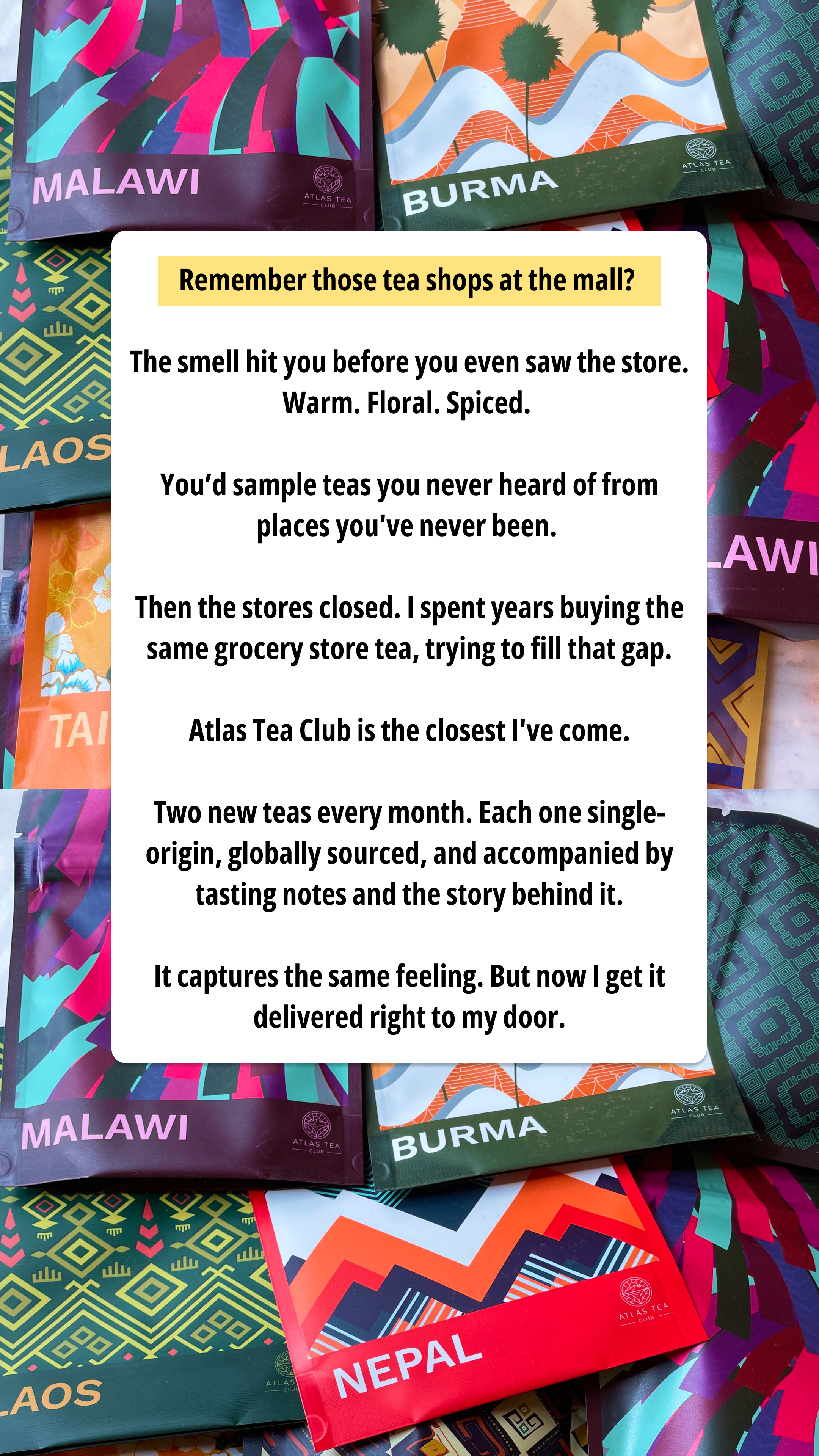 Atlas Tea Club Facebook ad