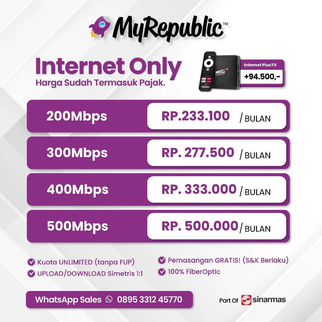 MyRepublic Jakarta Facebook ad: ๐๐๐๐๐๐๐ ๐๐๐๐๐! ๐๐ข๐
๐ข ๐๐ฒ๐๐๐ฉ๐ฎ๐๐ฅ๐ข๐โฆ