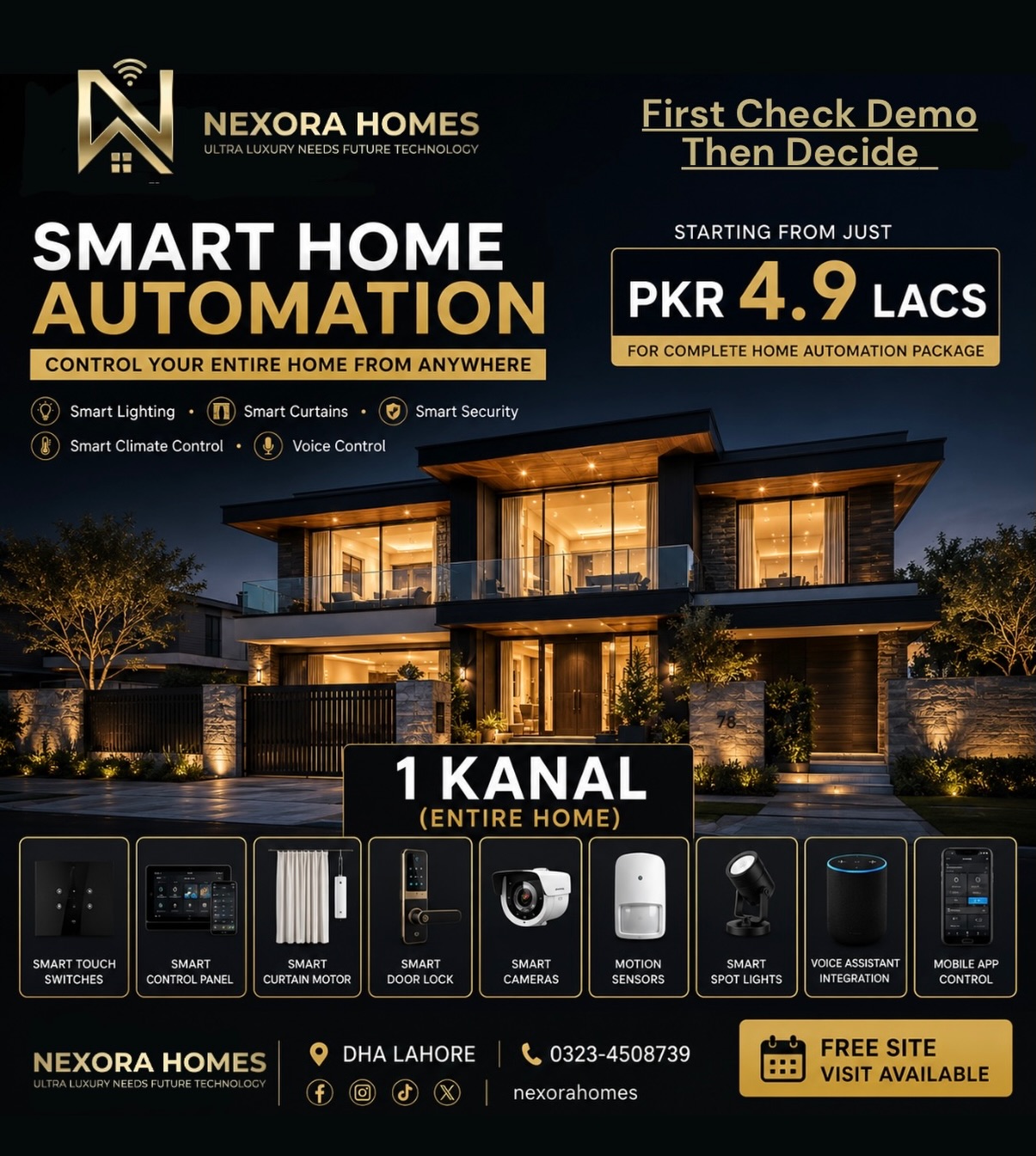 Nexora Homes Automations Facebook ad from Jul 8, 2026