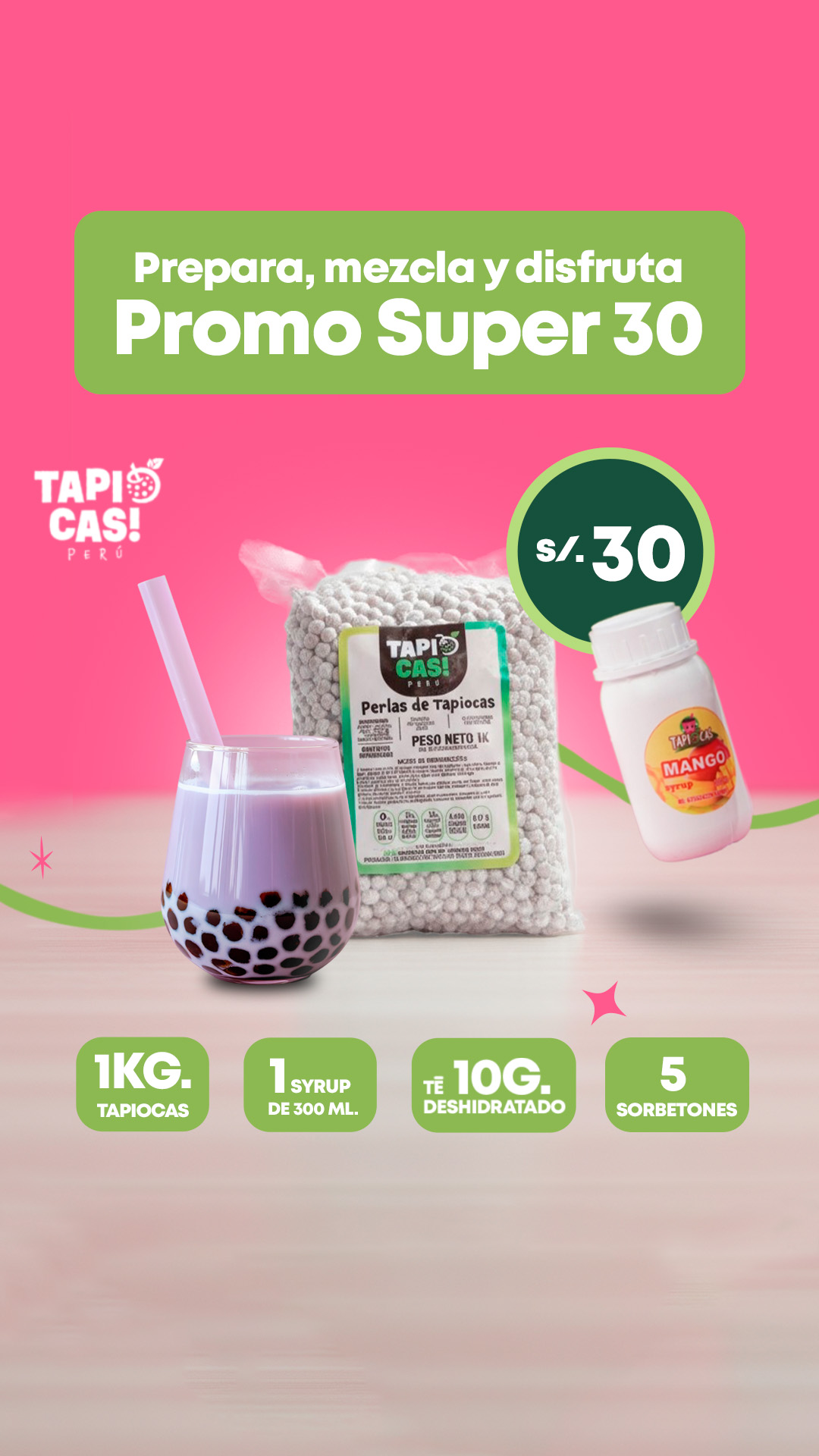 Tapioca Perlas Negras PERÚ Facebook ad from May 13, 2026