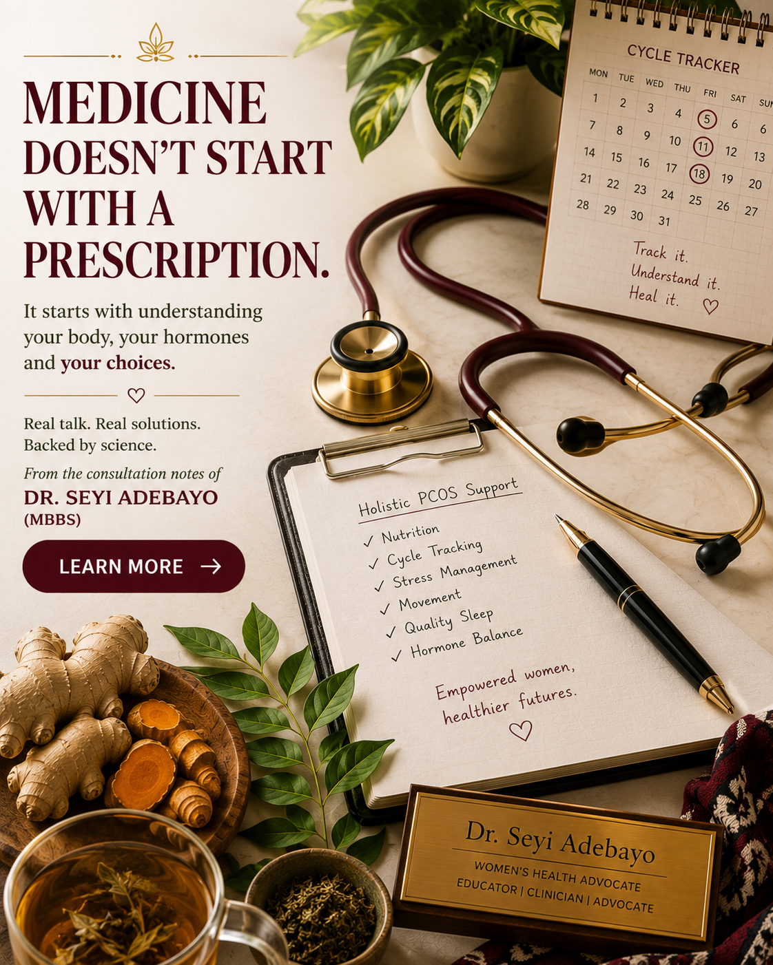 Dr Seyi_Wellness Facebook ad: Take Control Of Your Cycle