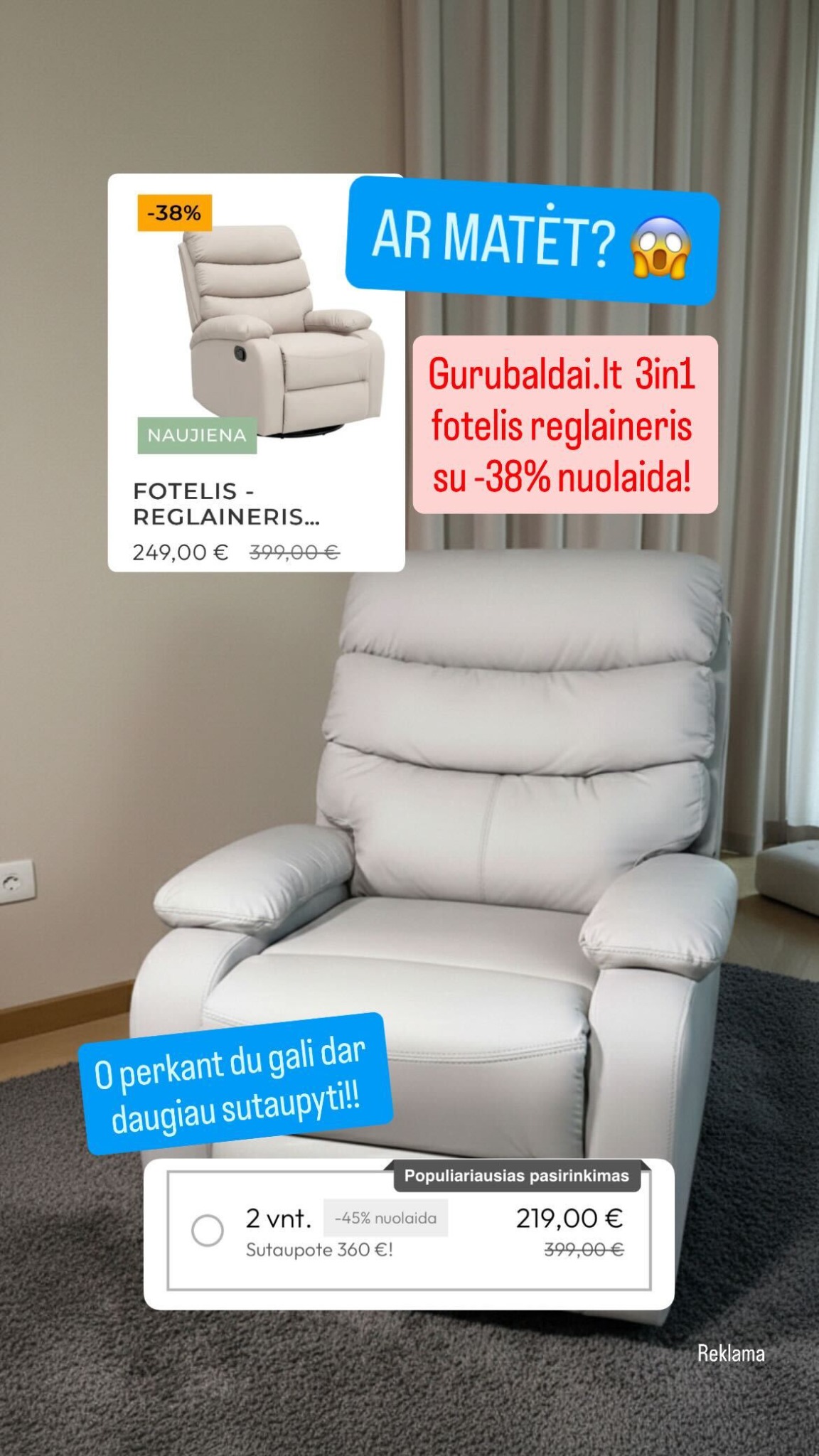 Akcijos.atrakcijos Facebook ad