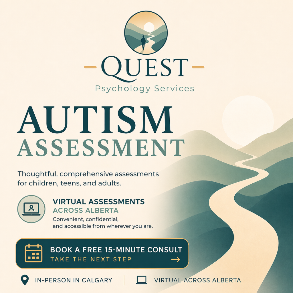 Quest Psychology Services Facebook ad: Autism Assessment with Clear Answers and Practical Next…