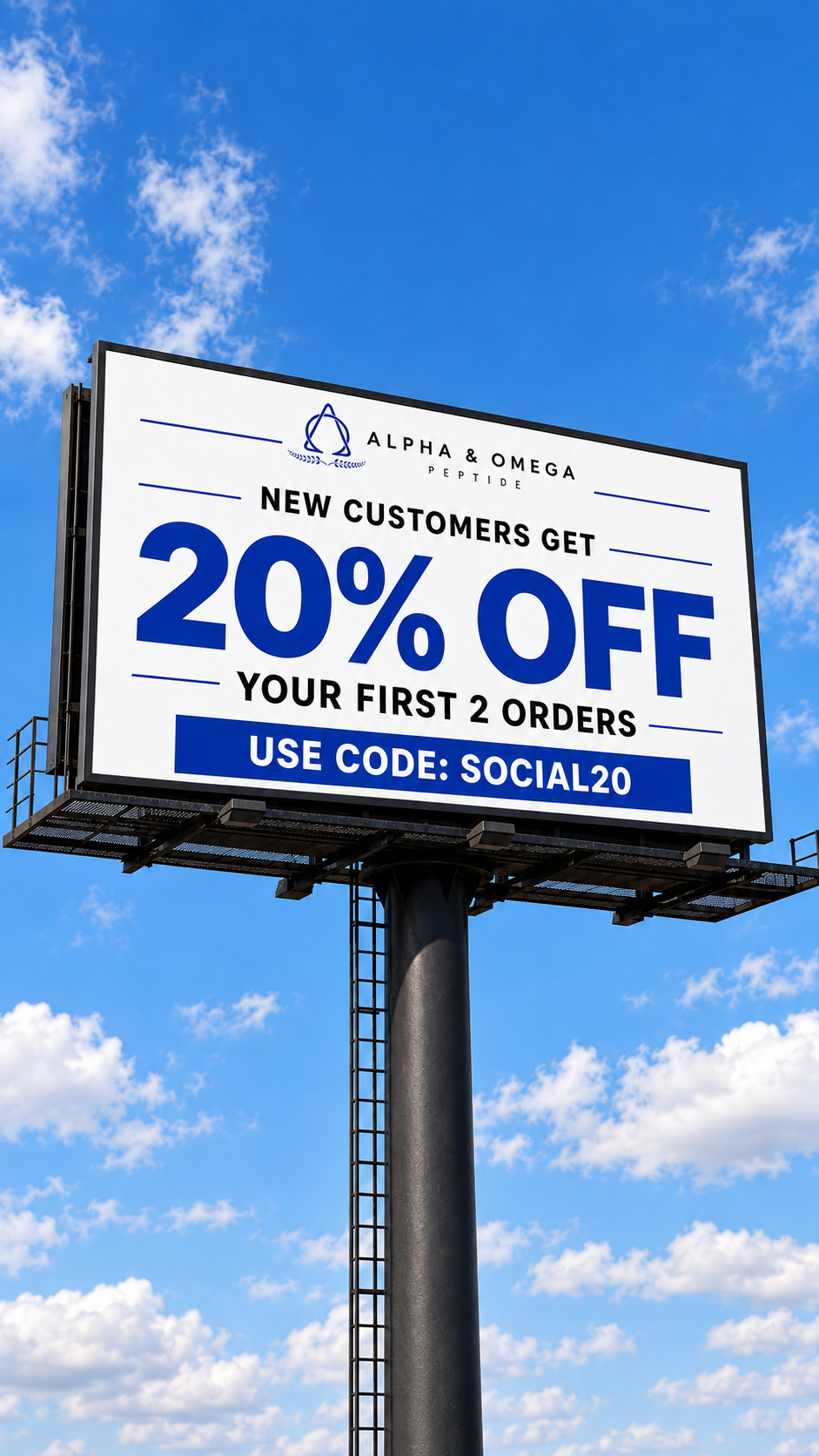 Alpha Omega Peptide Facebook ad