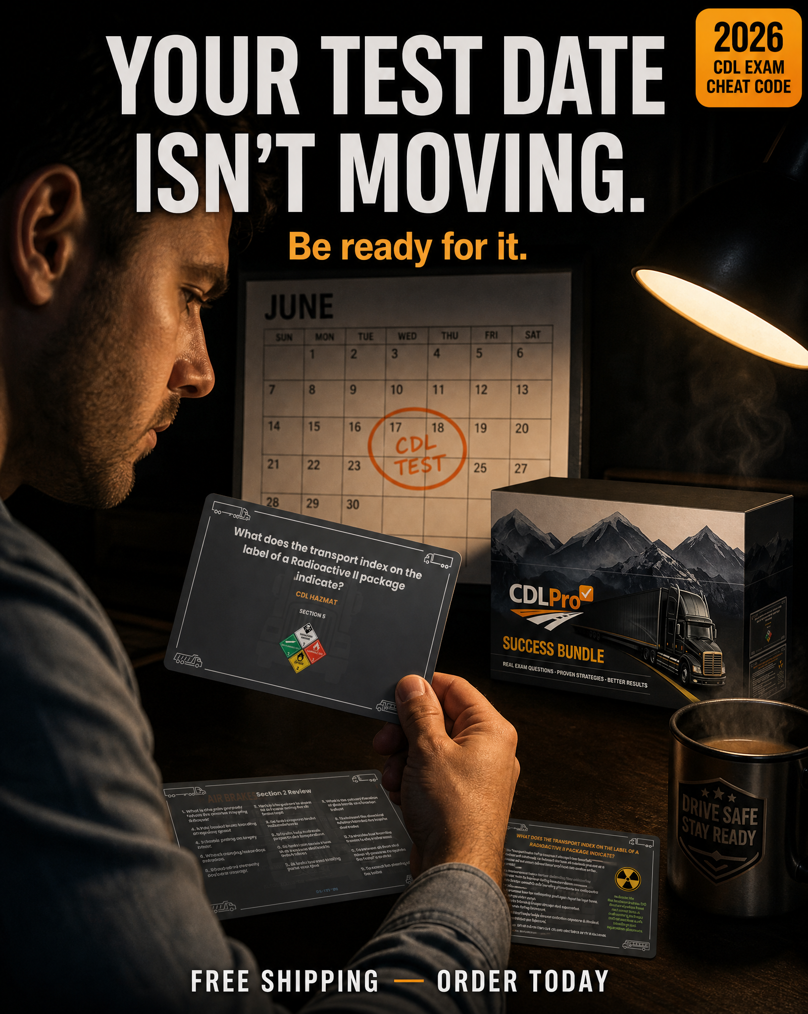 Go CDL Pro Facebook ad: Study smart. Pass on schedule.