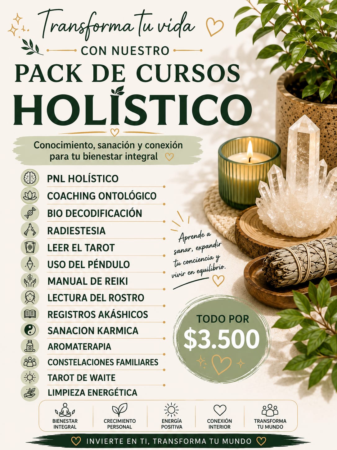 Formación.digital Facebook ad: Pack de Cursos Holisticos
