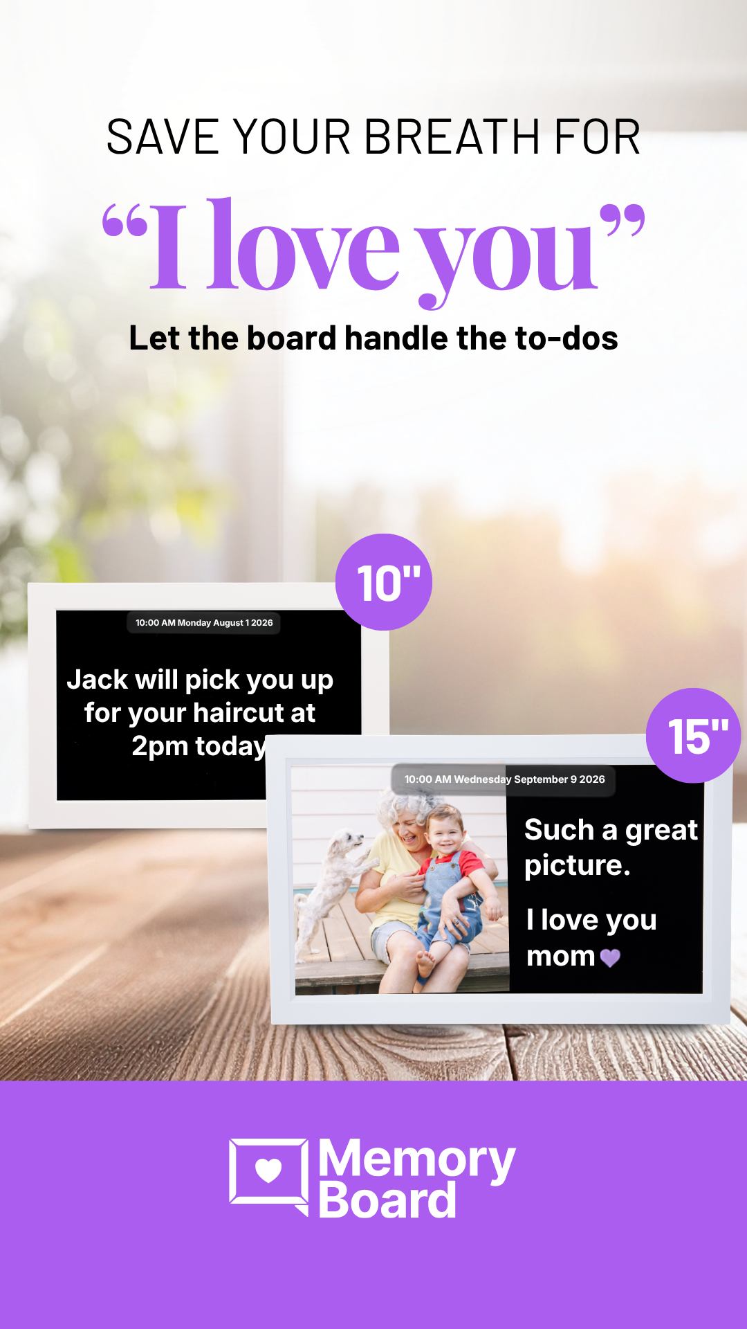 Memoryboard Facebook ad: Designed by Caregivers