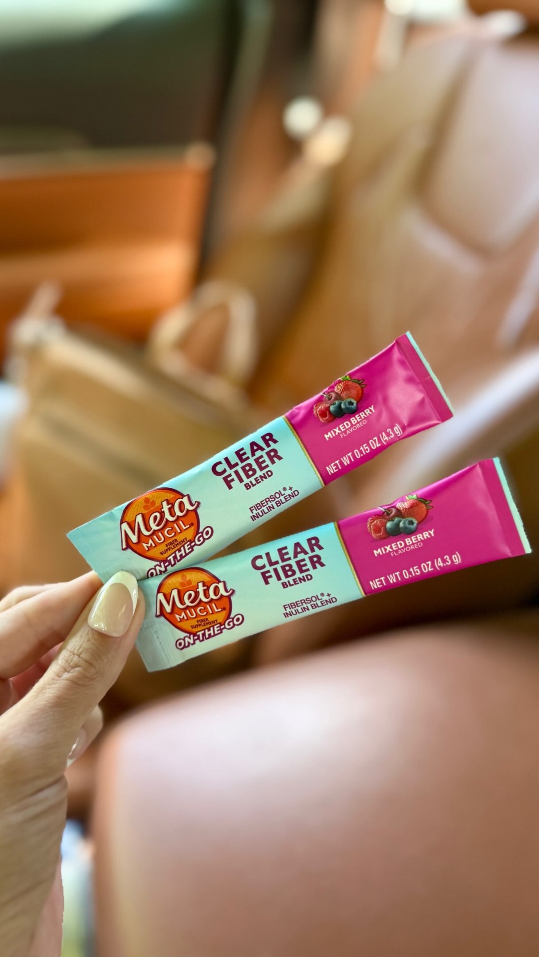 Metamucil Facebook ad: Fiber goals, but on-the-go because…life!