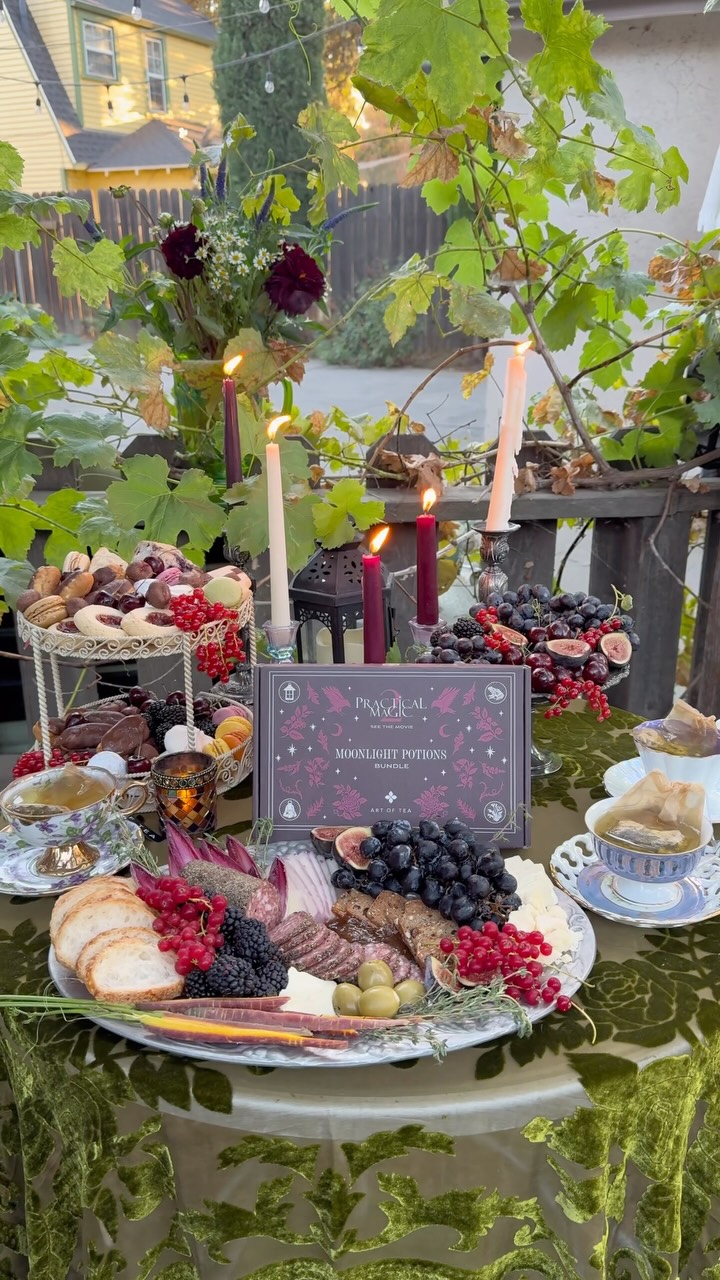 Art of Tea Facebook ad: come host a Practical Magic tea party with…