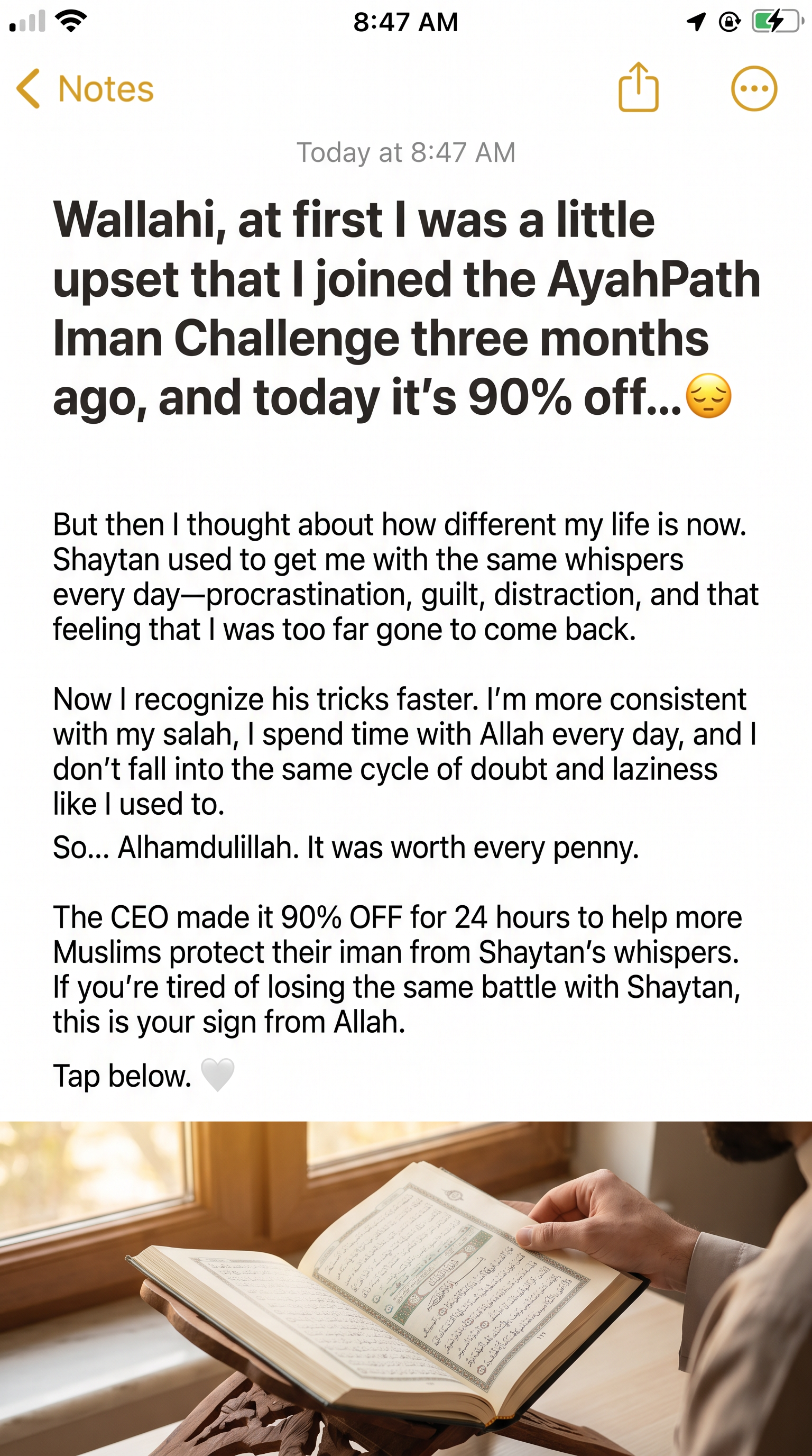 Imam Advice Daily Facebook ad