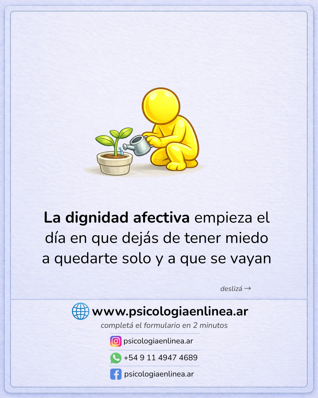 Psicología en Línea - Terapia Online y Presencial Facebook ad: Sostener lo que te hace mal también cansa.