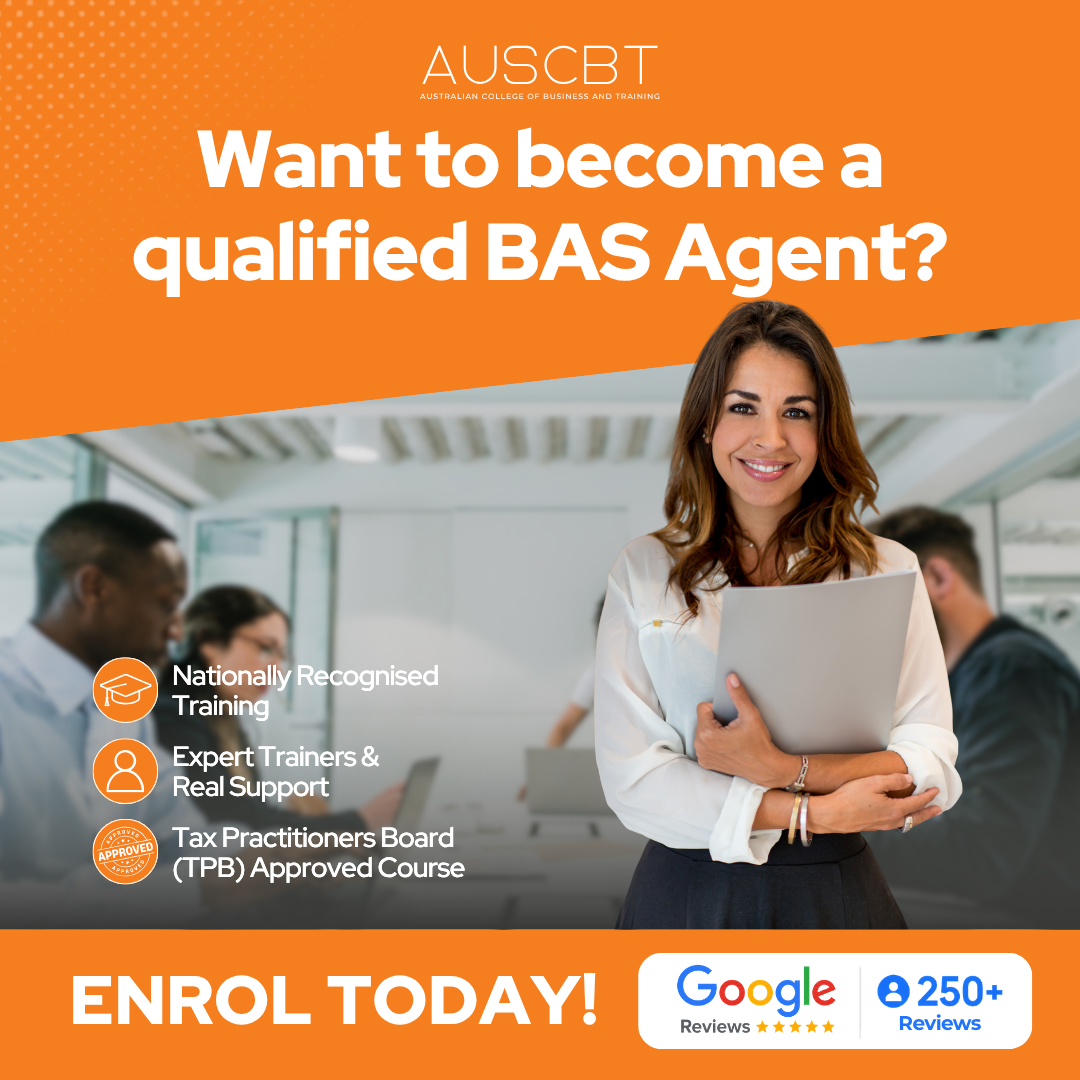 Australian College of Business and Training Pty Ltd - RTO 40493 Facebook ad: Become a BAS Agent