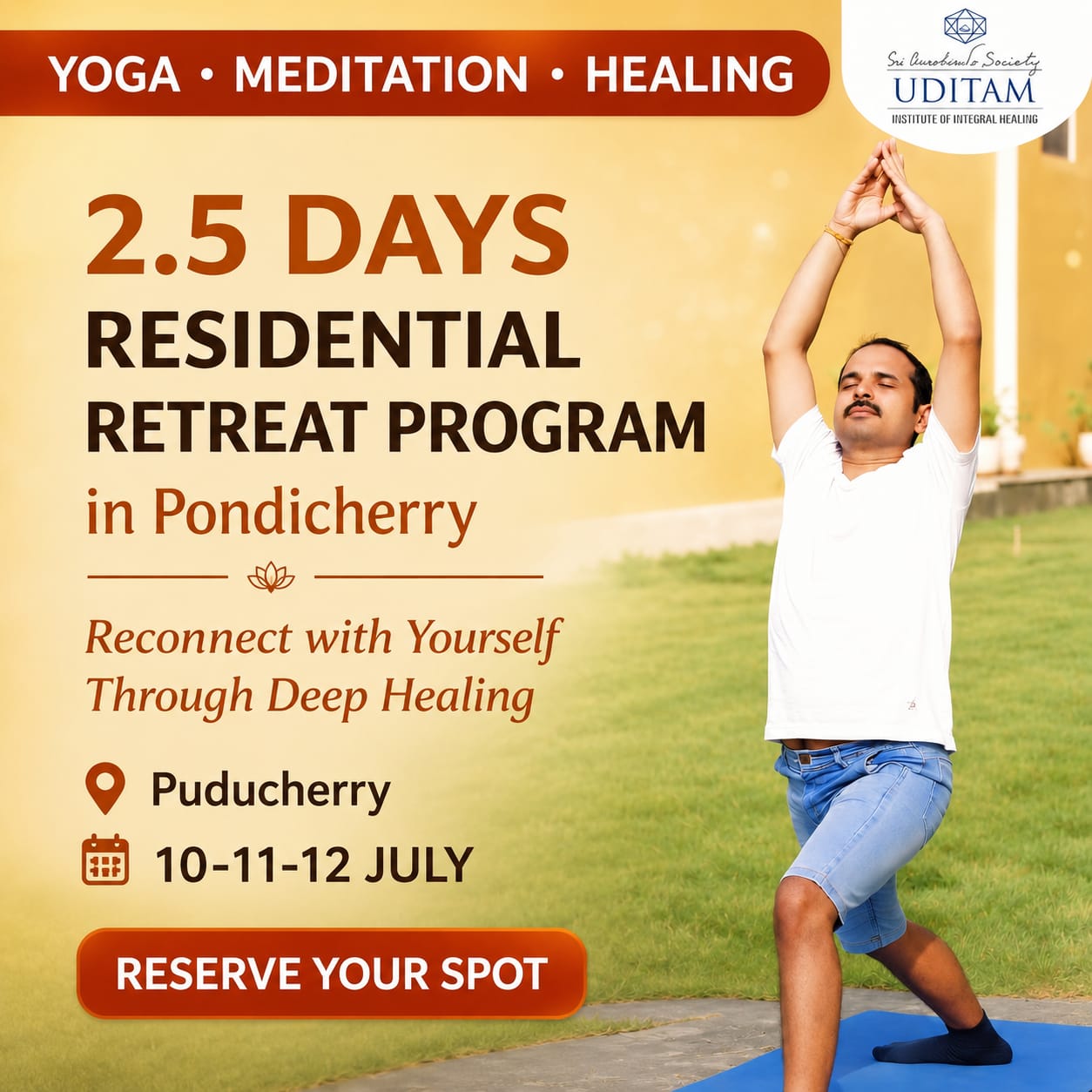 Uditam Integral Healing Facebook ad: Start the New Year Consciously