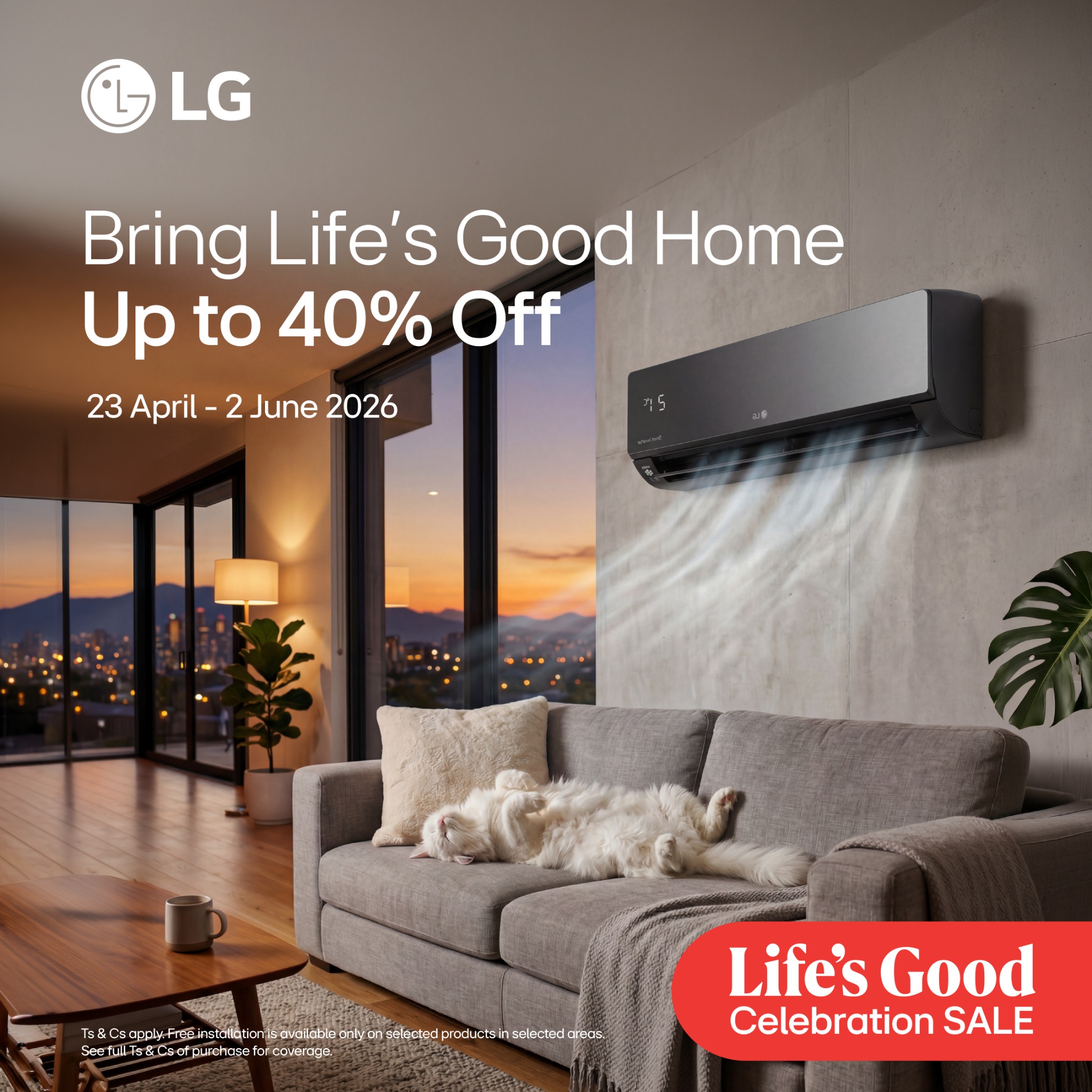 LG Global Facebook ad: Comfort, done properly