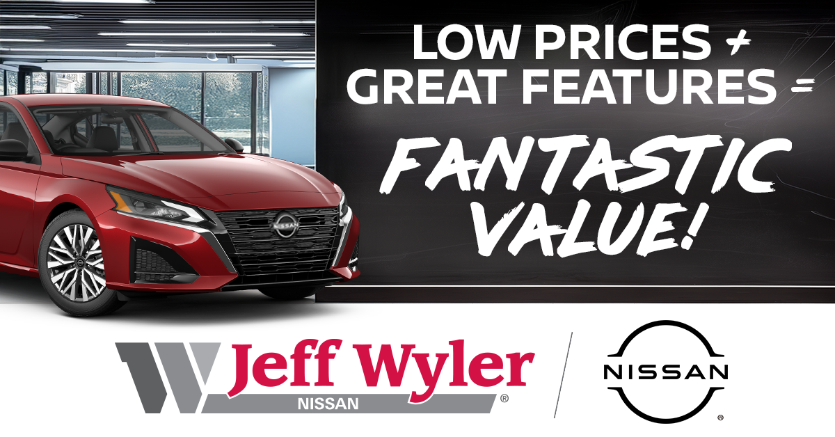 Your Local Nissan Dealer Facebook ad: Why Buy Used? New Models under $25,000