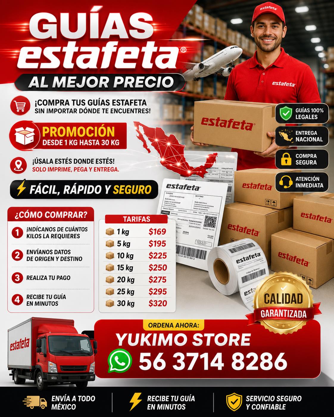 Yukimo Store Facebook ad: Guías ESTAFETA