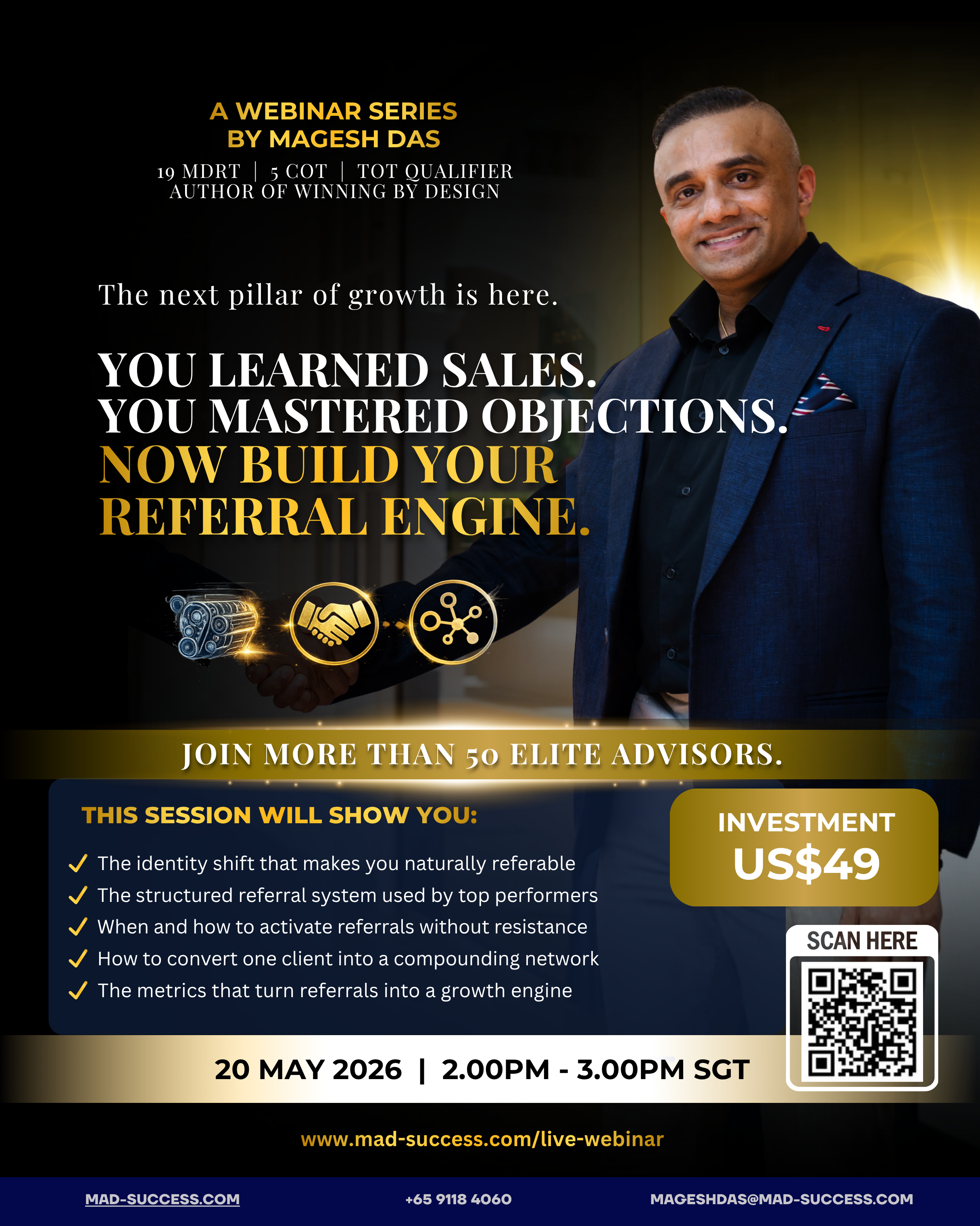 Mad Success Facebook ad: Join 50+ Elite Advisors